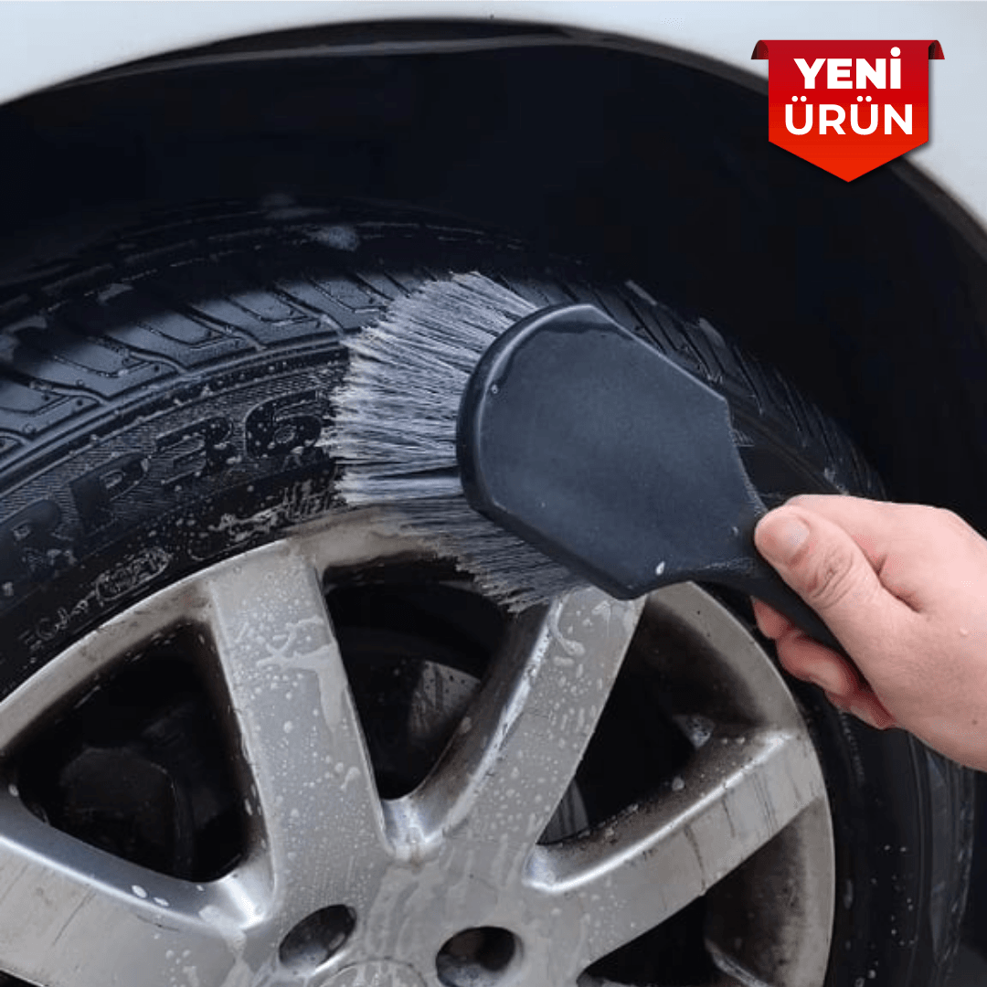 Ergonomik Saplı Jant ve Lastik Yıkama Fırçası 