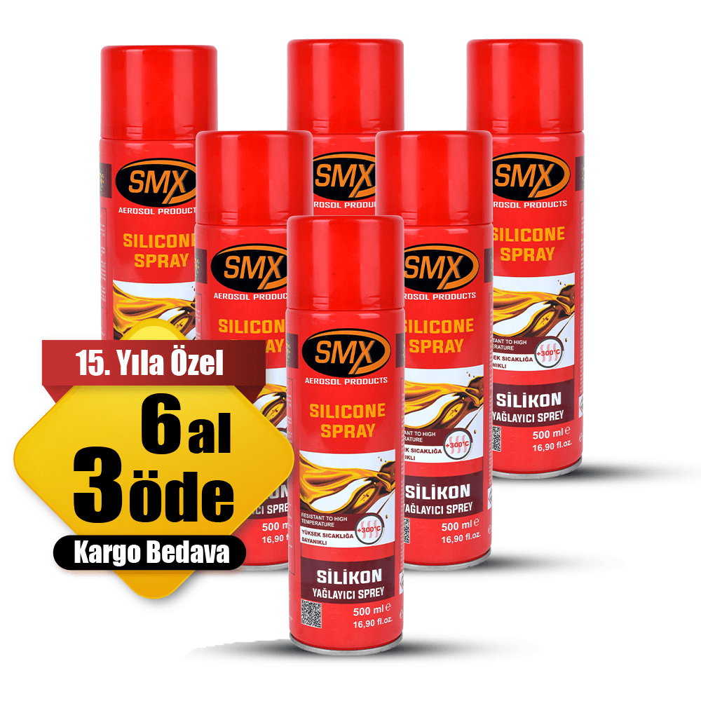 Silikon Yağlayıcı Sprey 500 Ml 🎁 6 Adet Al, 3 Öde!