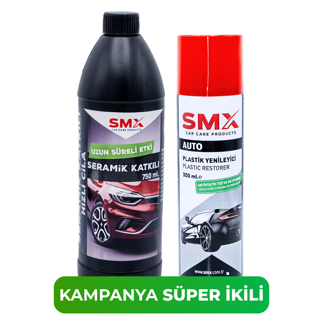 Seramik Katkılı Hızlı ve Pratik Cila 750ml.+ Tampon & Plastik Yenileyici 300 Ml