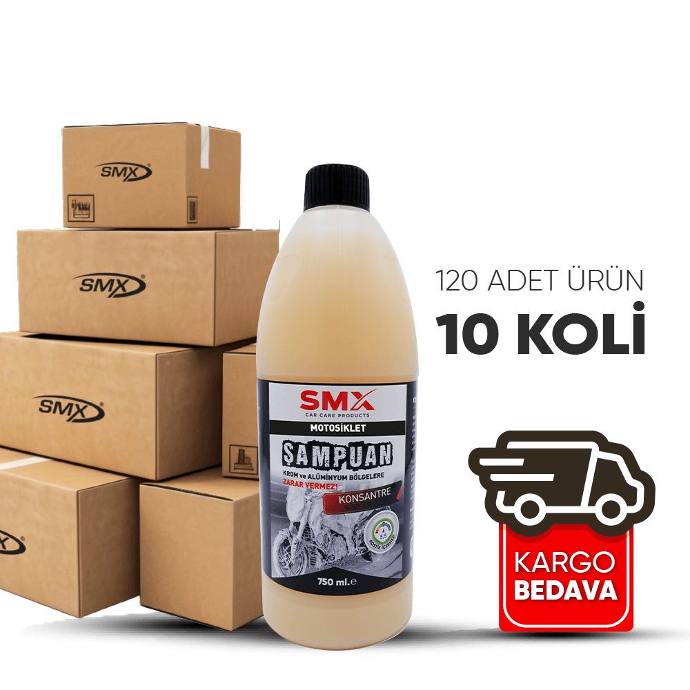 Motosiklet Şampuanı 750 ml 10 Koli 120 Adet