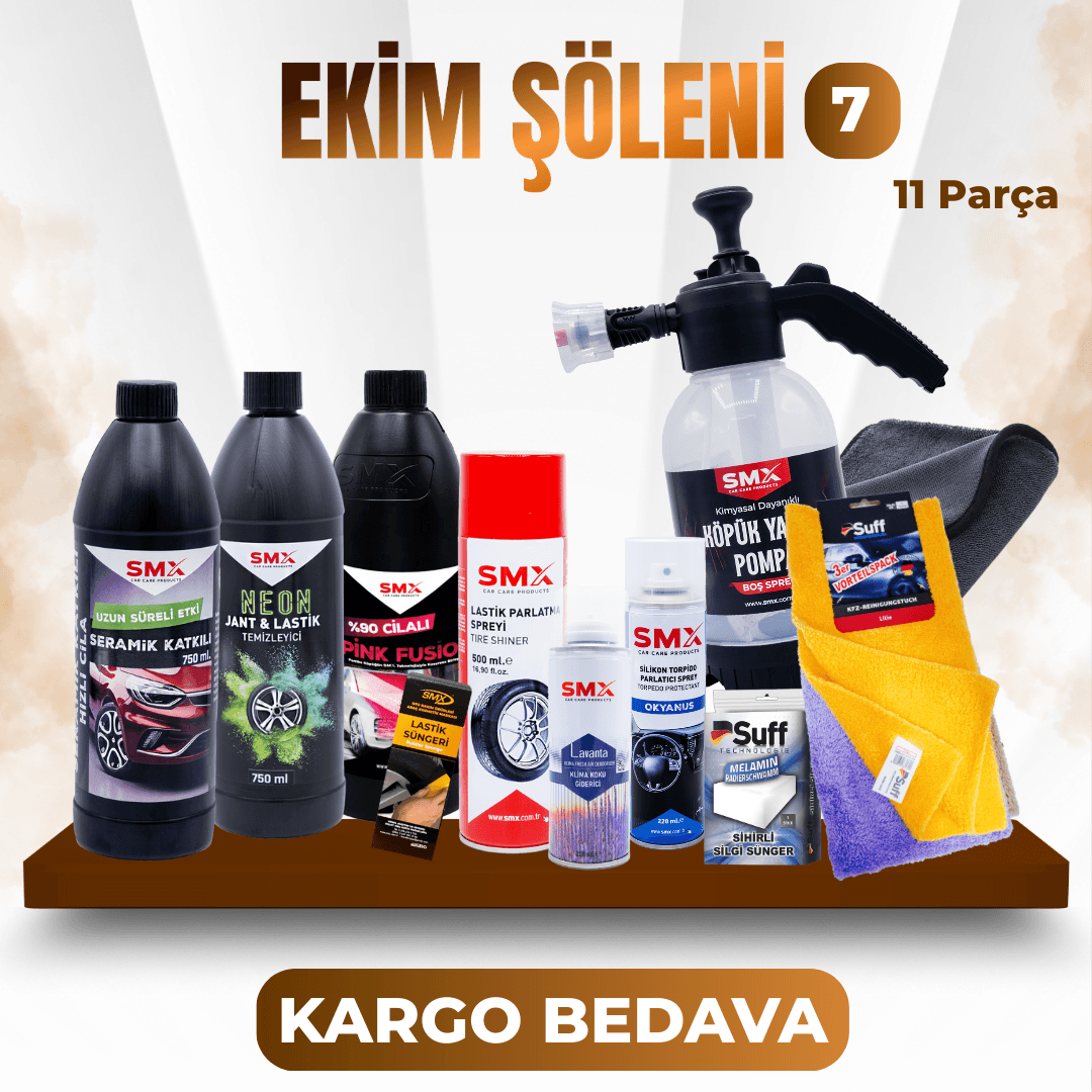 🍂 Ekim Şöleni 7 🥳 11 Parça Araç Bakım Ürünü