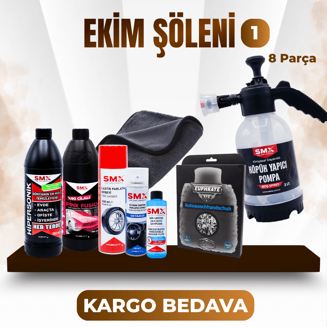 🍂 Ekim Şöleni 1 🥳 8 Parça Araç Bakım Ürünü