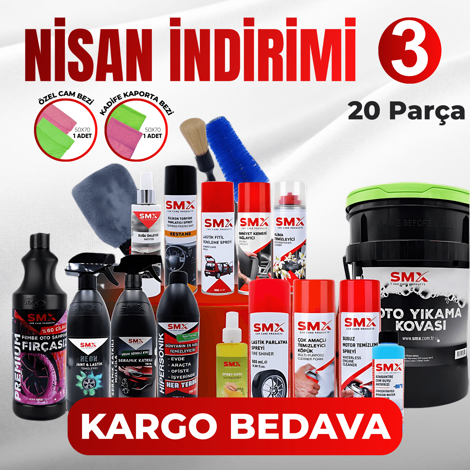 Nisan İndirimi 3  Kova Hediye (20 Parça)