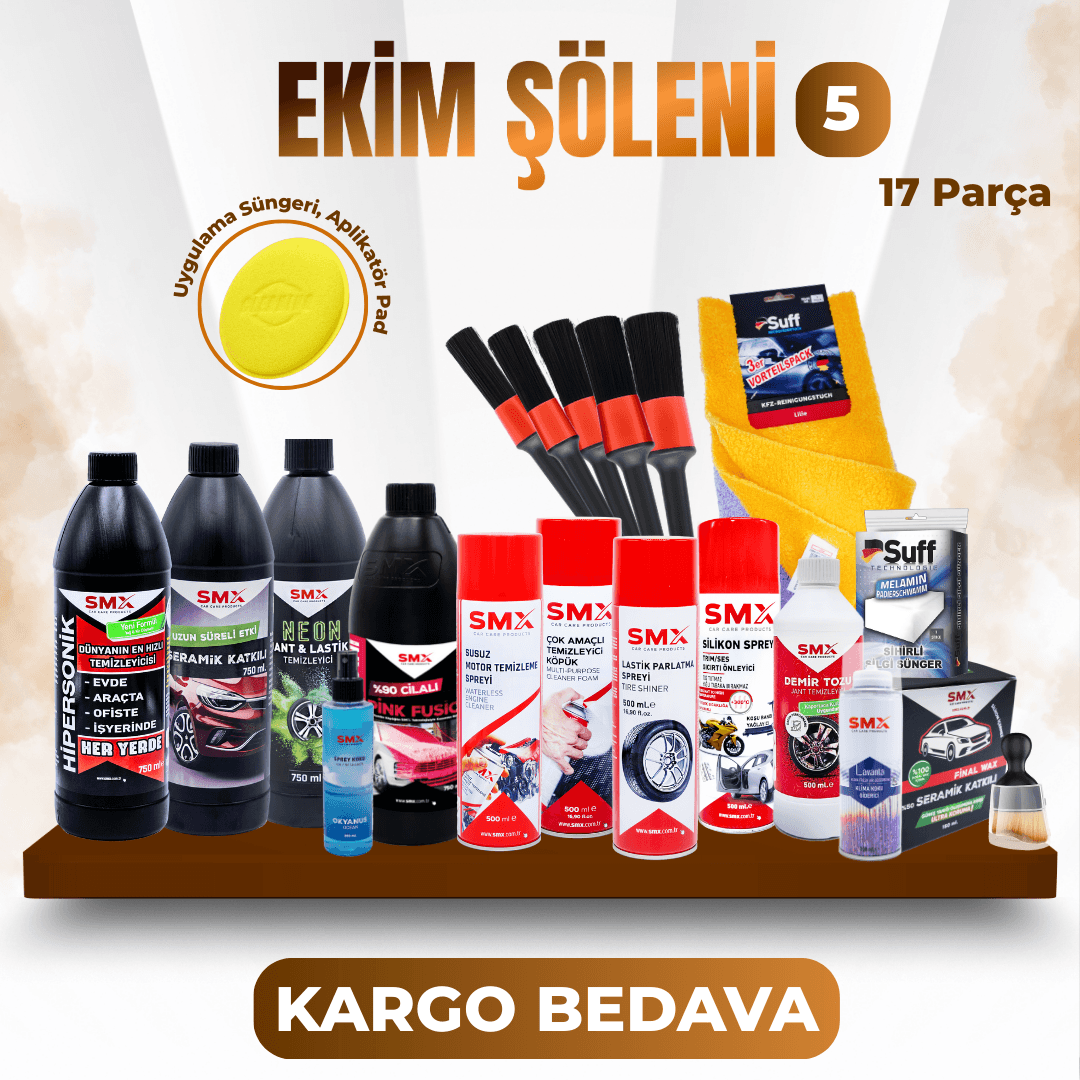 🍂 Ekim Şöleni 5 🥳 17 Parça Araç Bakım Ürünü