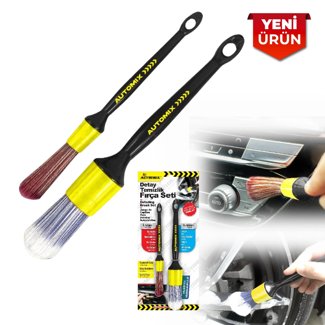 Detaylı Araç Temizlik Fırça Seti – İnce ve Güçlü Kıllı Oto Detailing Kit 44918