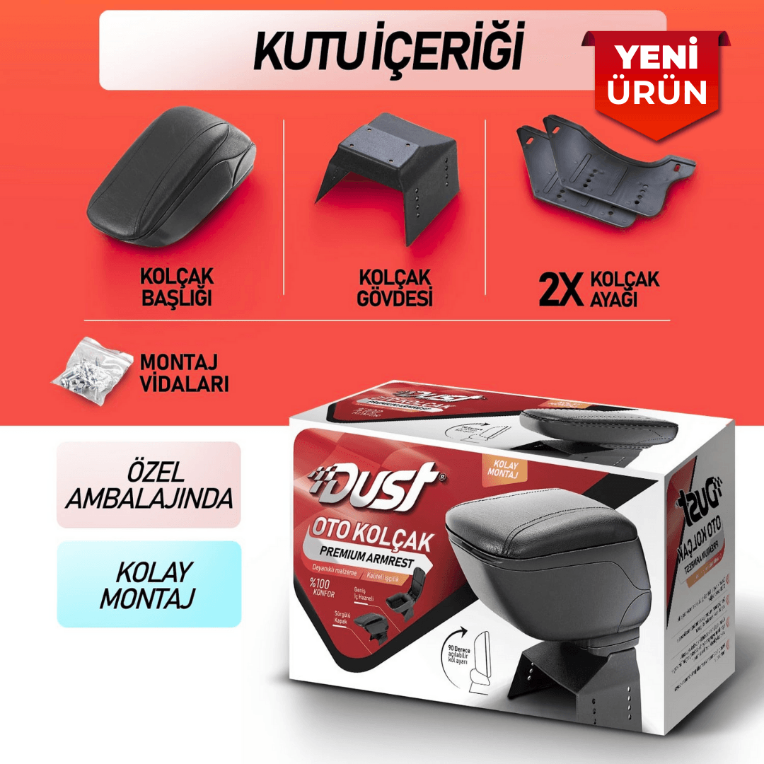 Sürgülü Oto Kolçak – Siyah Deri, Ayarlanabilir ve Saklama Gözlü 