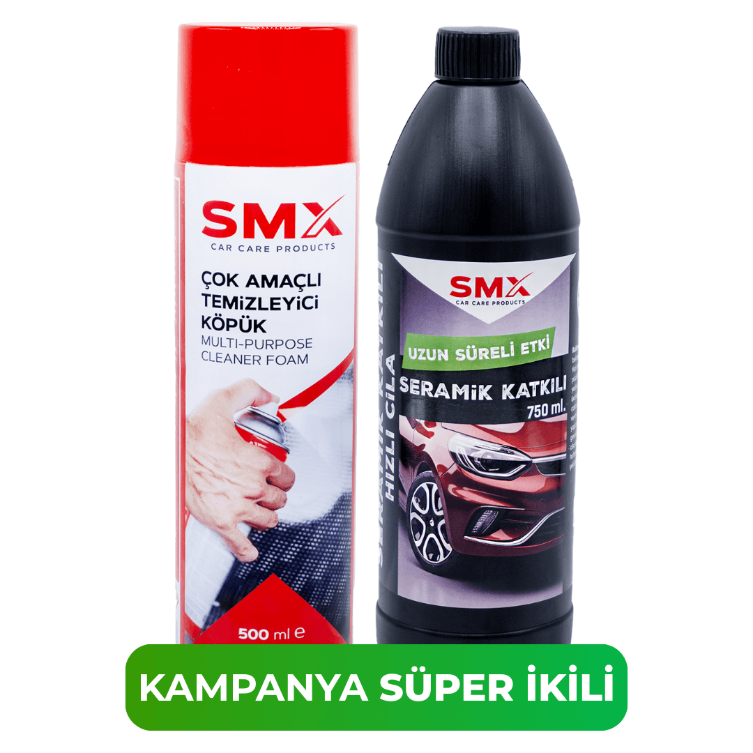 Çok Amaçlı Temizleyici Köpük 500 Ml + Seramik Katkılı Hızlı ve Pratik Cila 750 ml