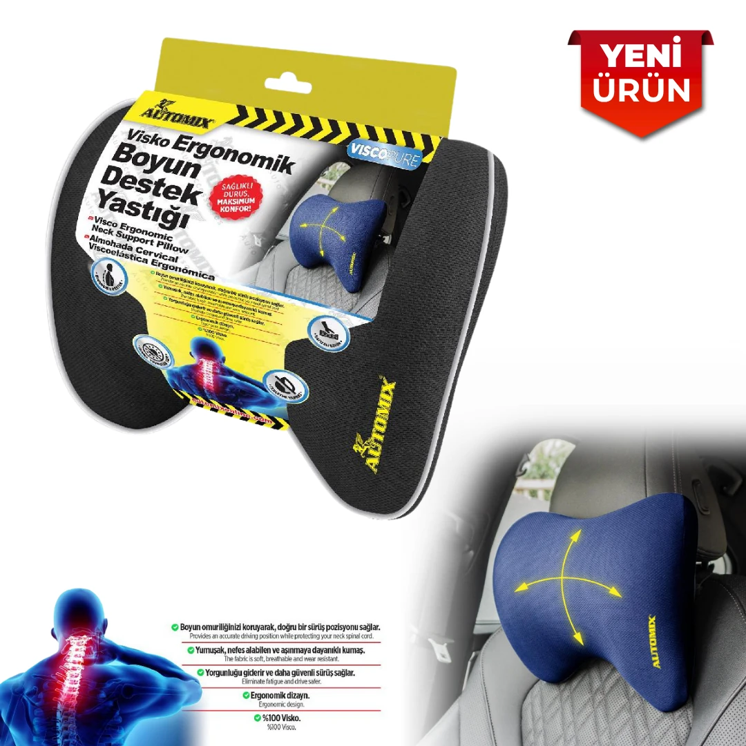 Visko Sünger Ergonomik Araç Boyun Destek Yastığı 44928