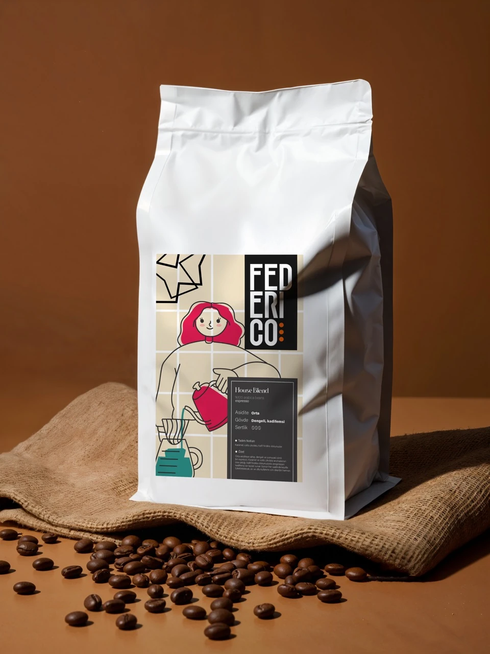 House Blend Espresso Kahve Çekirdeği – %100 Arabica - 500gr