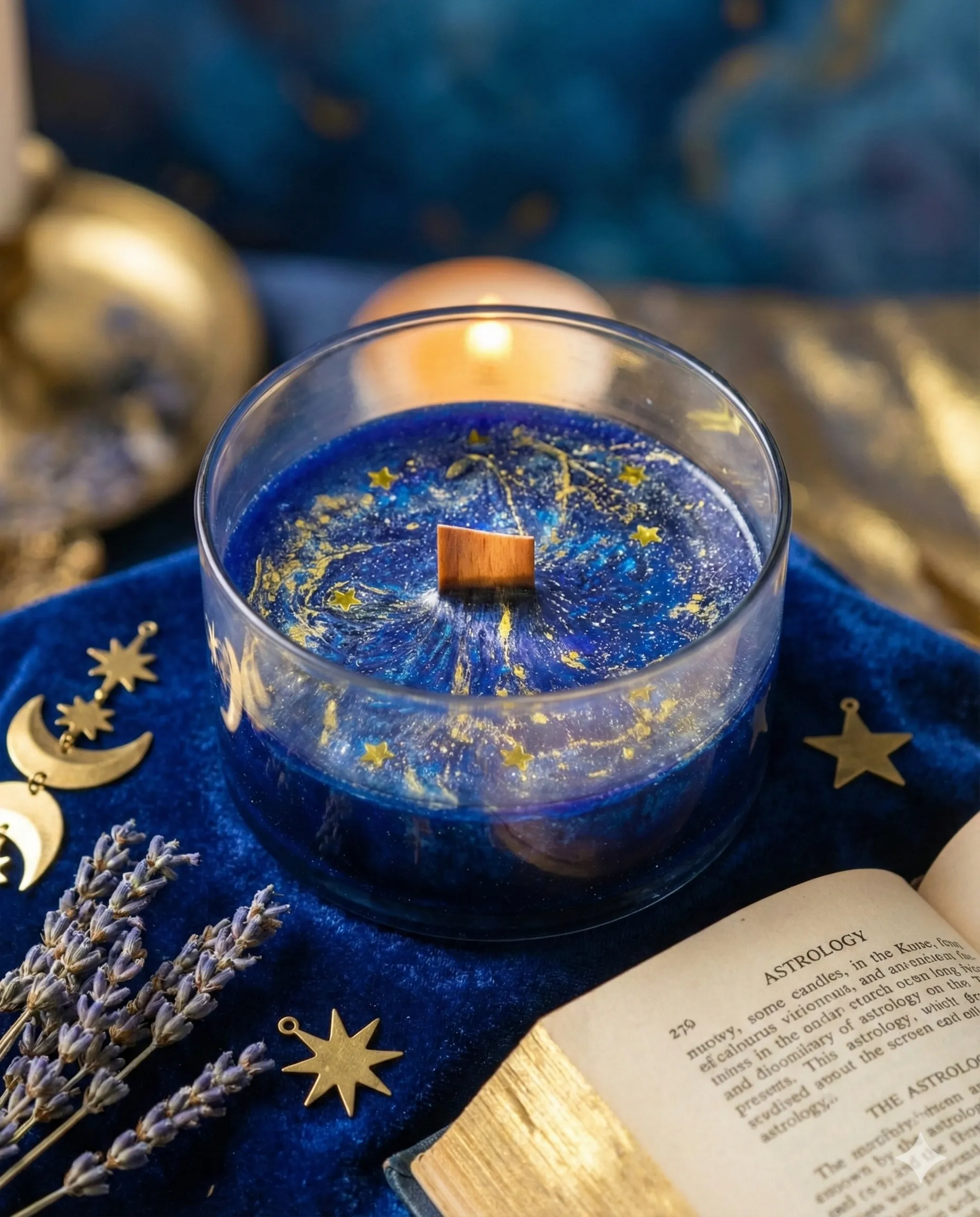 Özel Tasarım El Yapımı %100 Organik Mum Galaksi