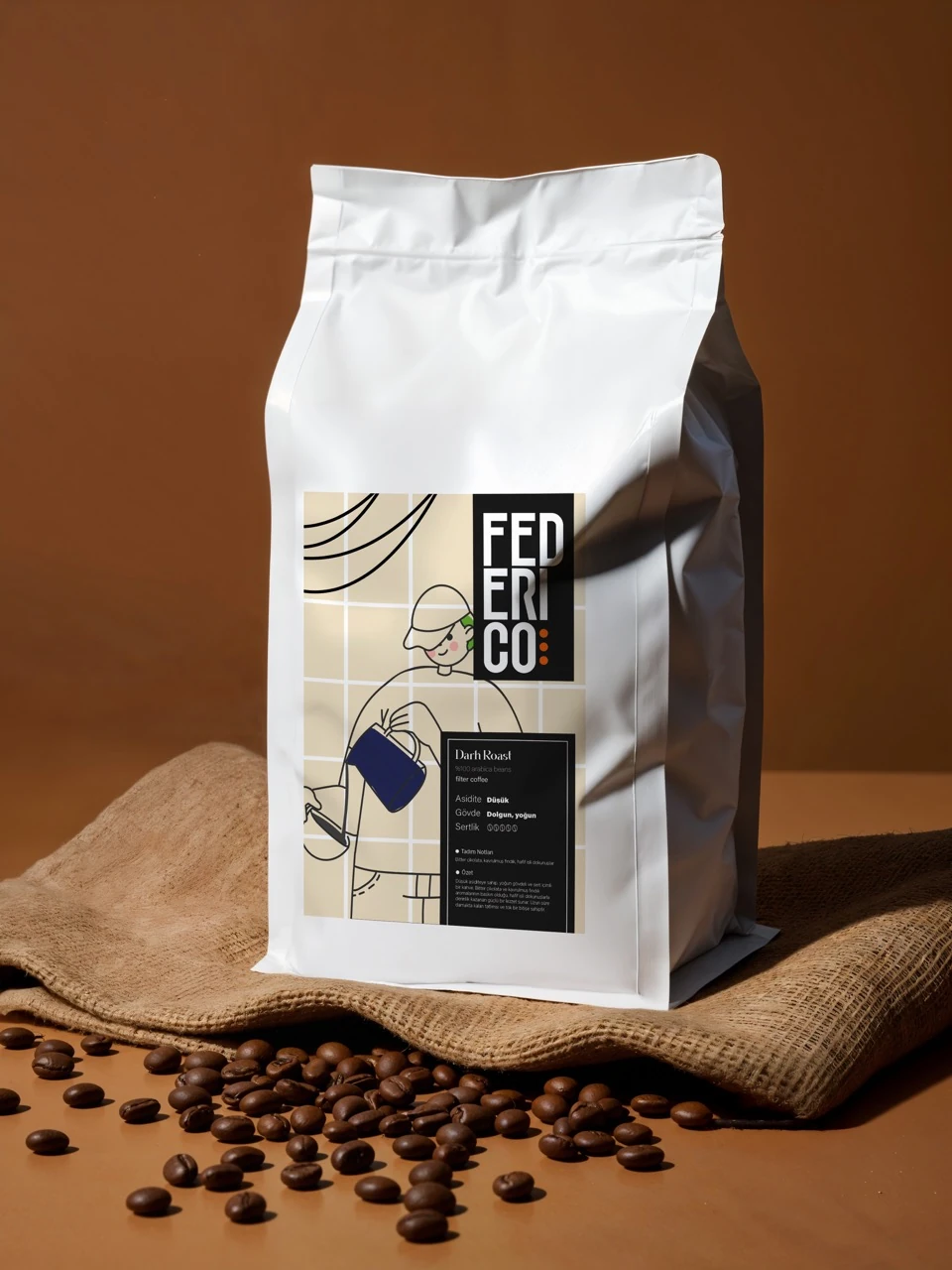 Dark Roast Blend Filtre Kahve Çekirdeği – %100 Arabica - 1000gr
