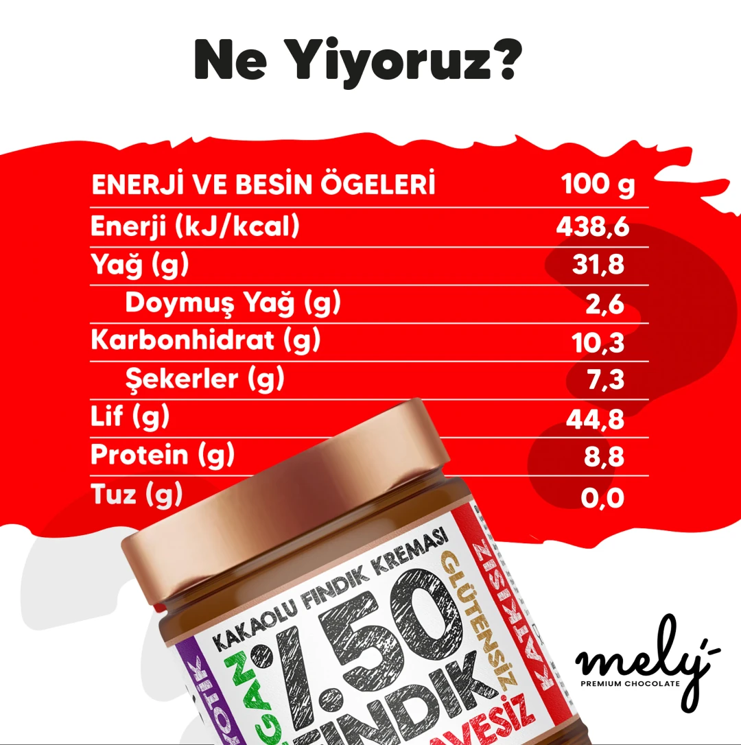 Mely %50 Kakaolu Fındık Kreması 220 g x 3