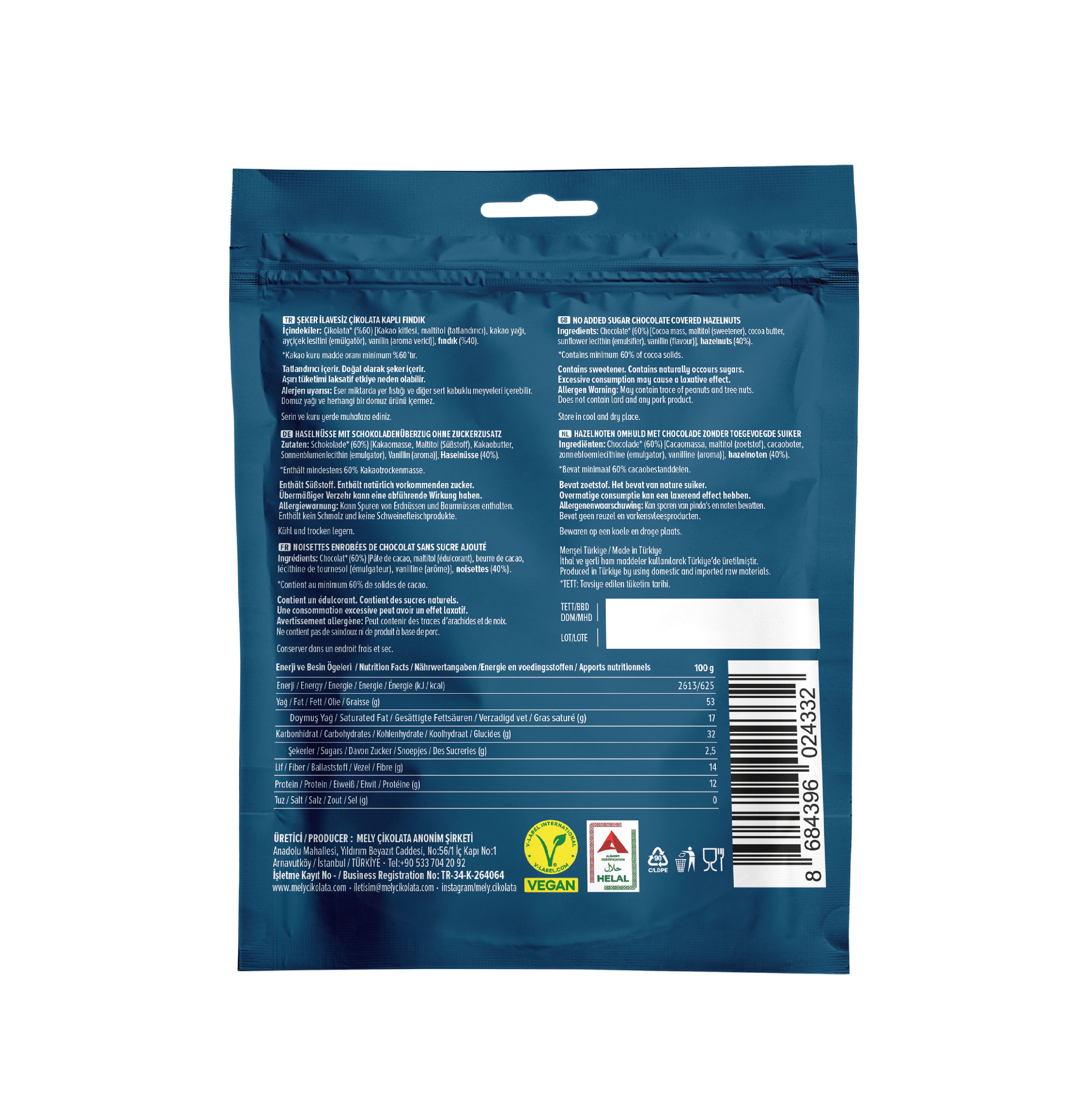 Çikolata Kaplı Fındık 50 g