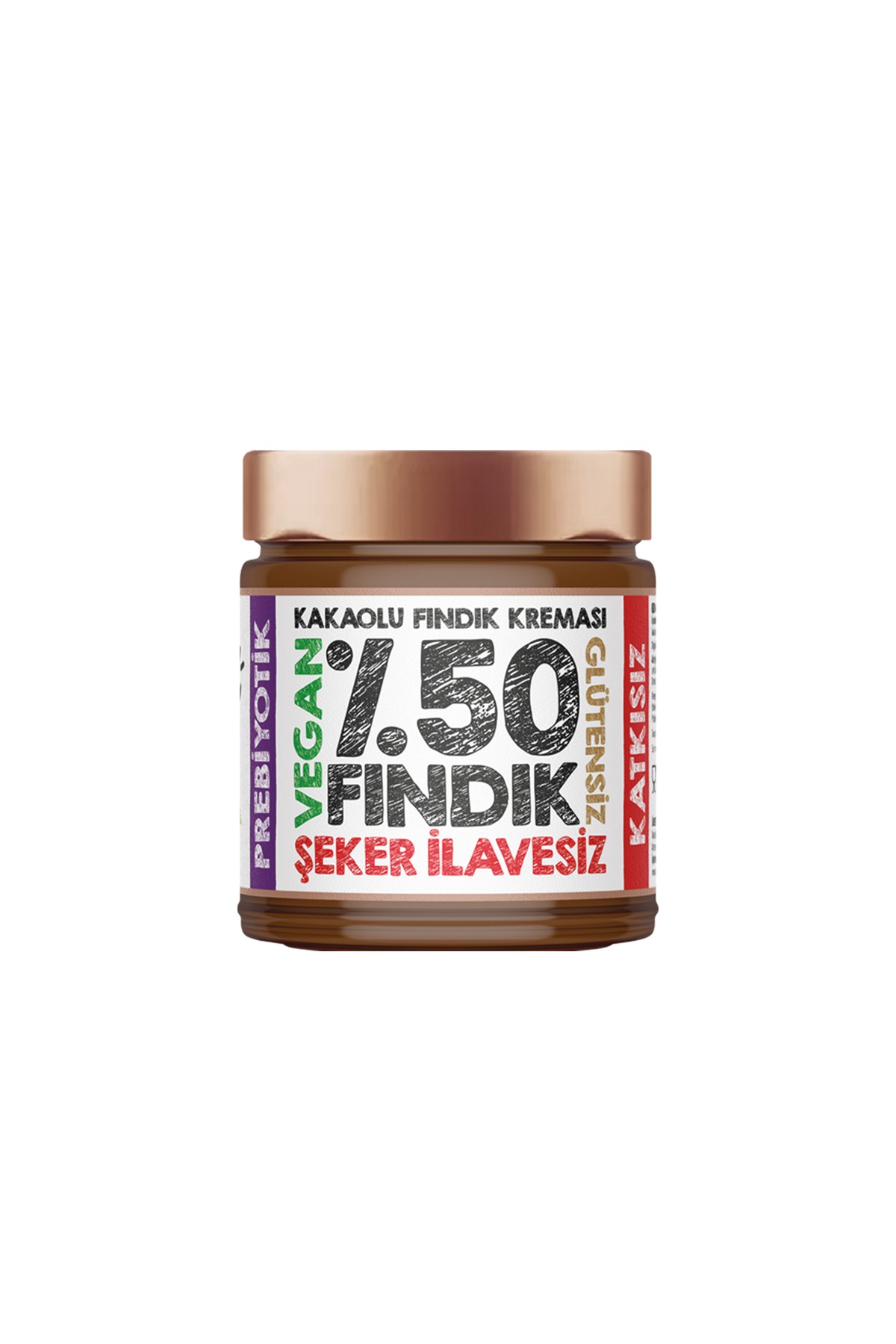 %50 Fındıklı Kakaolu Fındık Kreması - Sadece 3 Ham Madde İle Üretilmiştir