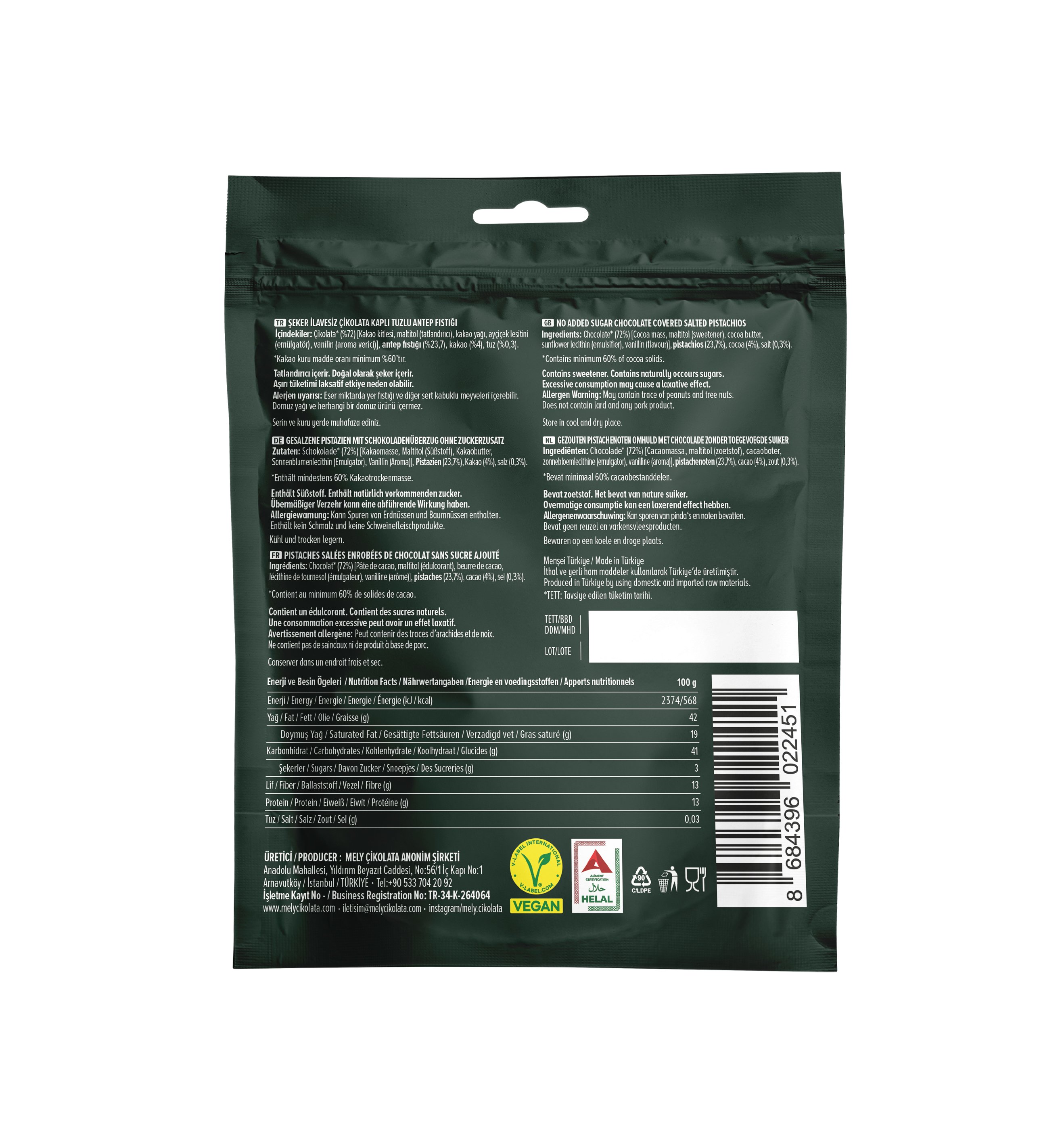 Çikolata Kaplı Antep Fıstığı 50g