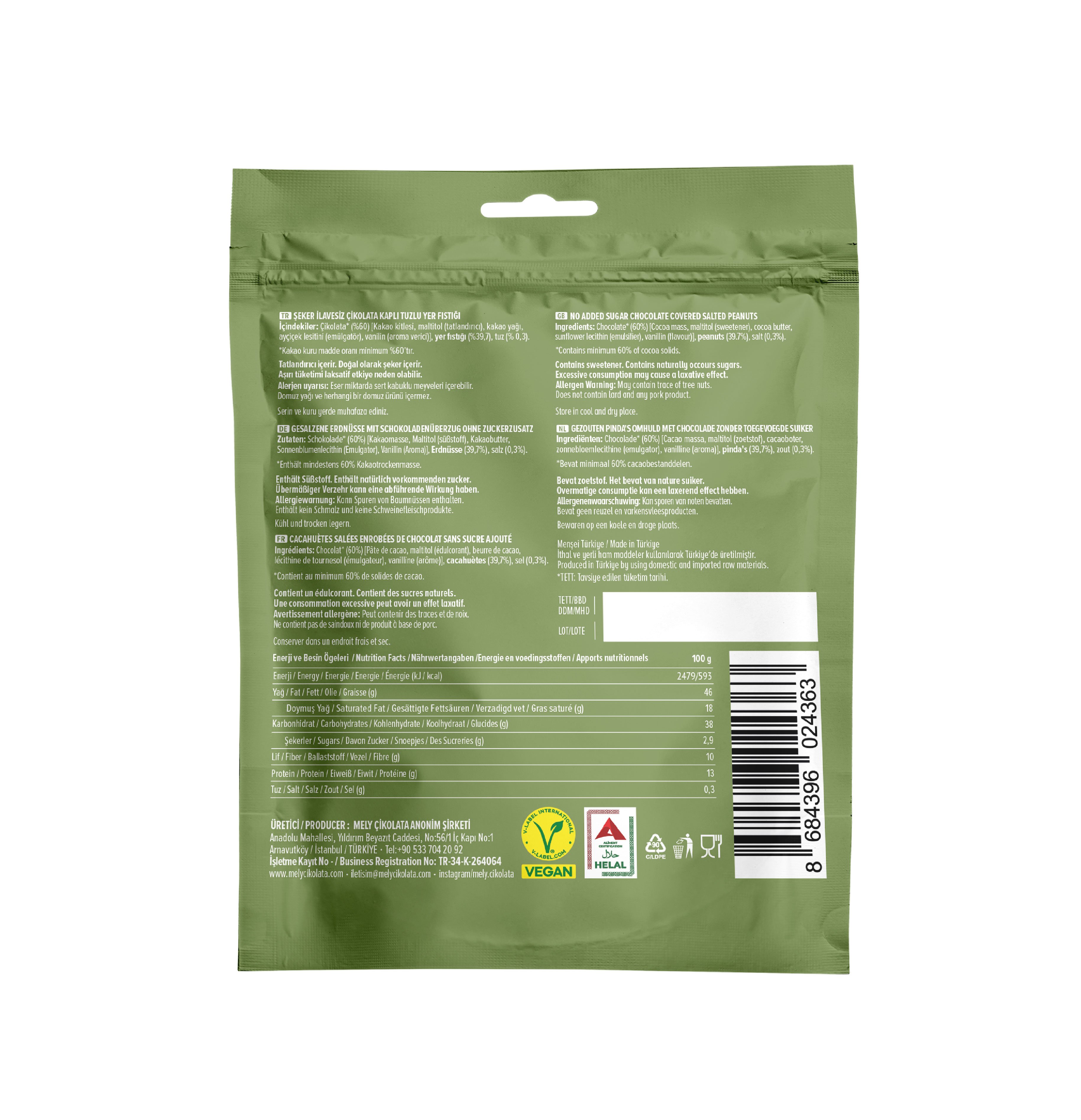 Çikolata Kaplı Arjantin Fıstığı 50g