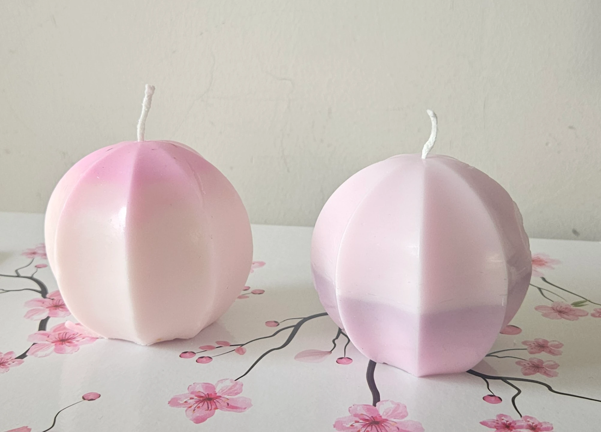 Soya wax mumlar pembe renk