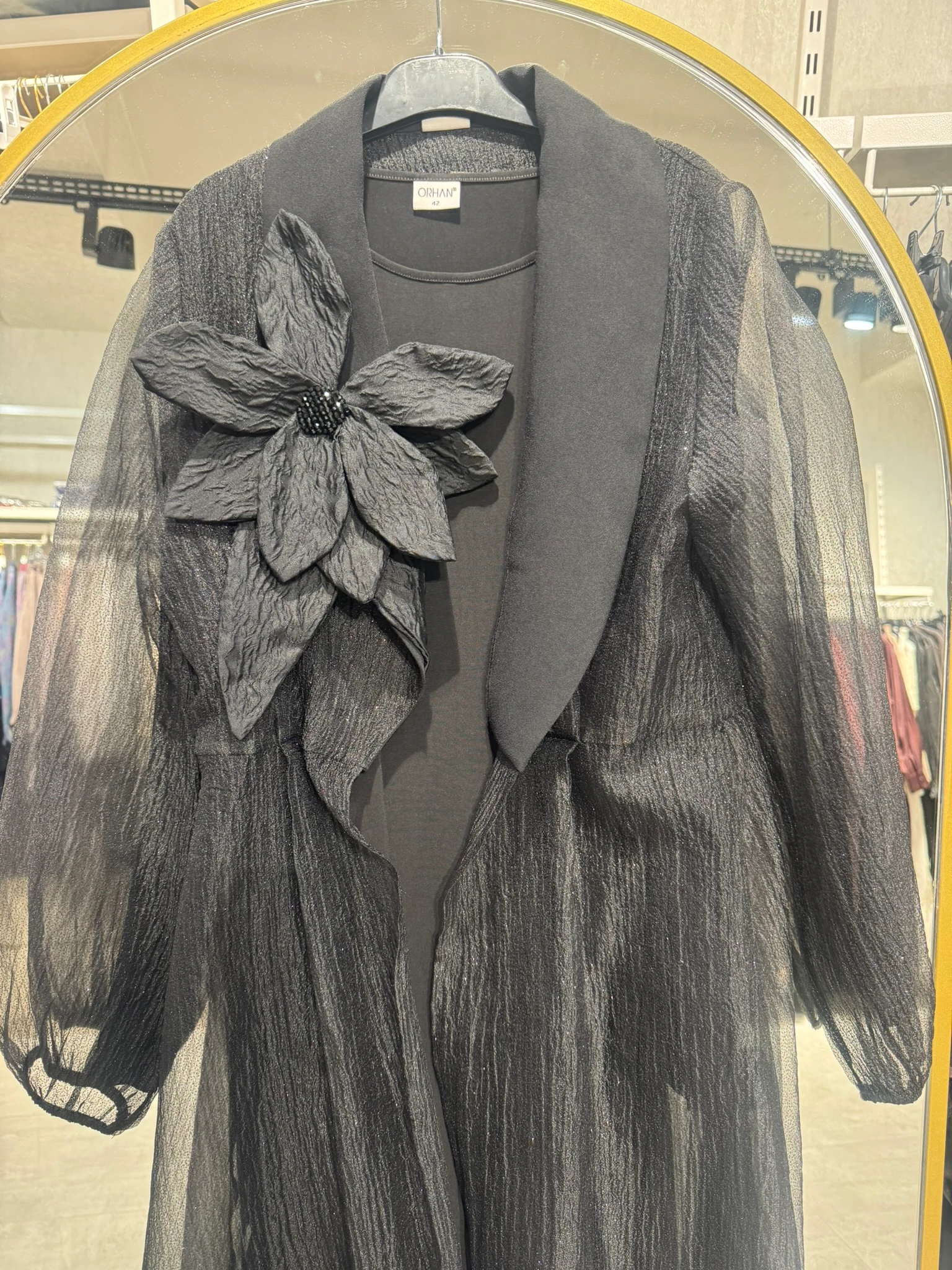 ORHAN PARILTILI - İÇ ELBİSELİ- SİYAH ABAYA 