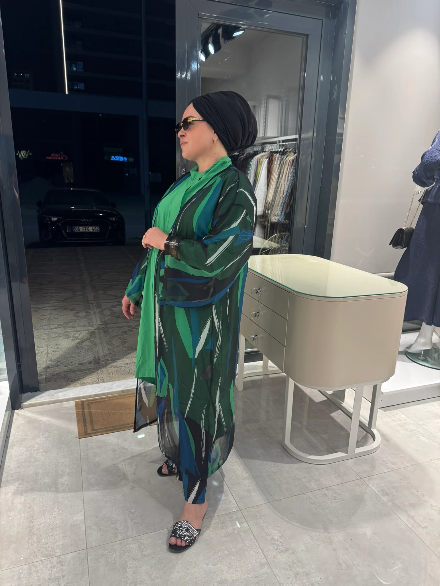 MARİNA YEŞİL TESETTÜR MAYO