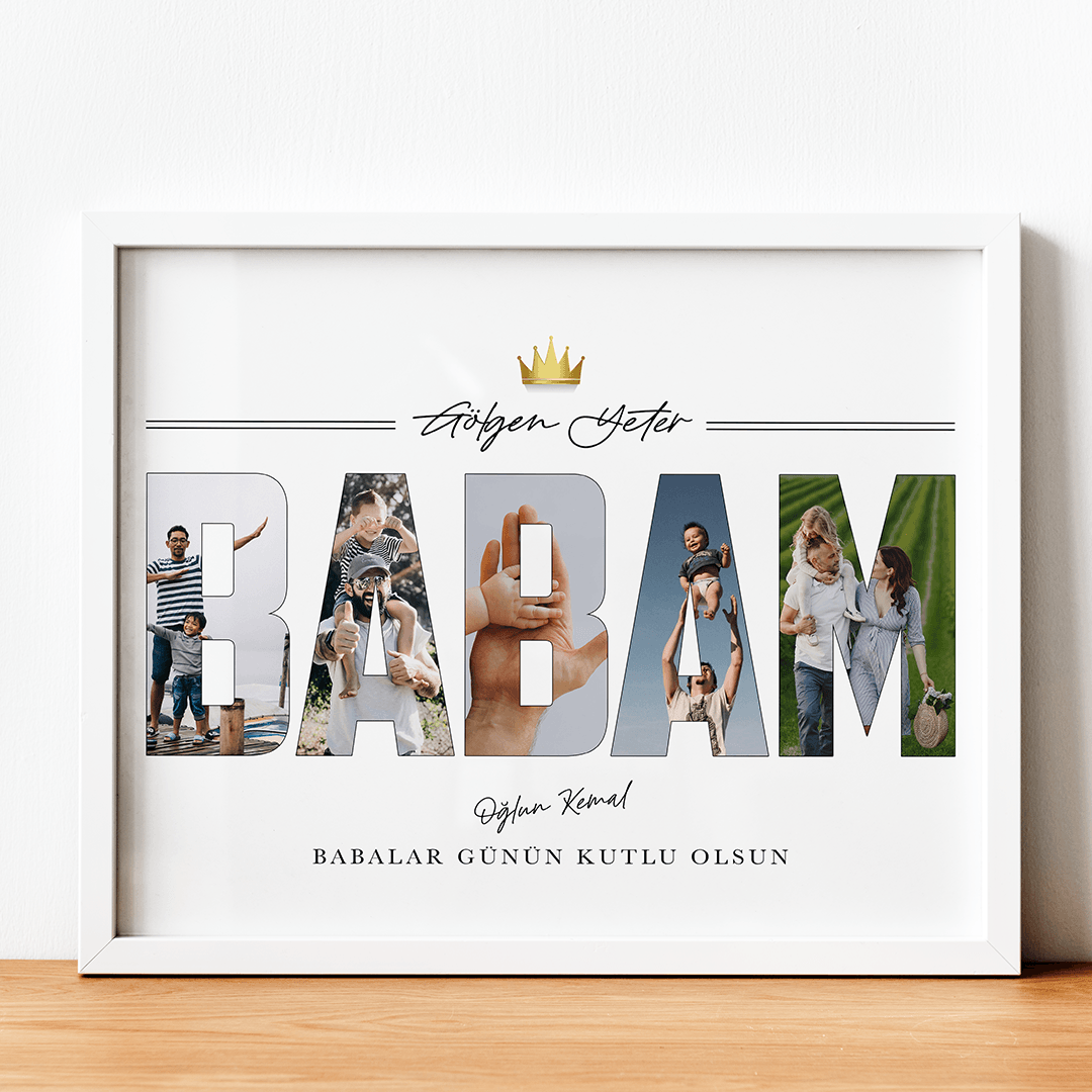 Babalar Günü Hediyesi Fotoğraf Baskılı Poster Tablo