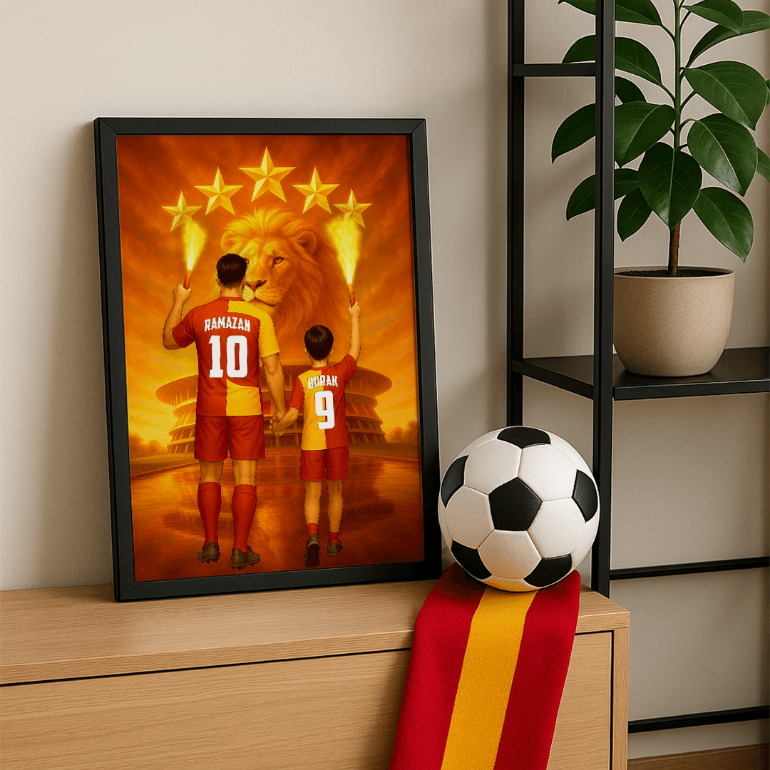 Sarı Kırmızılı Poster Tablo
