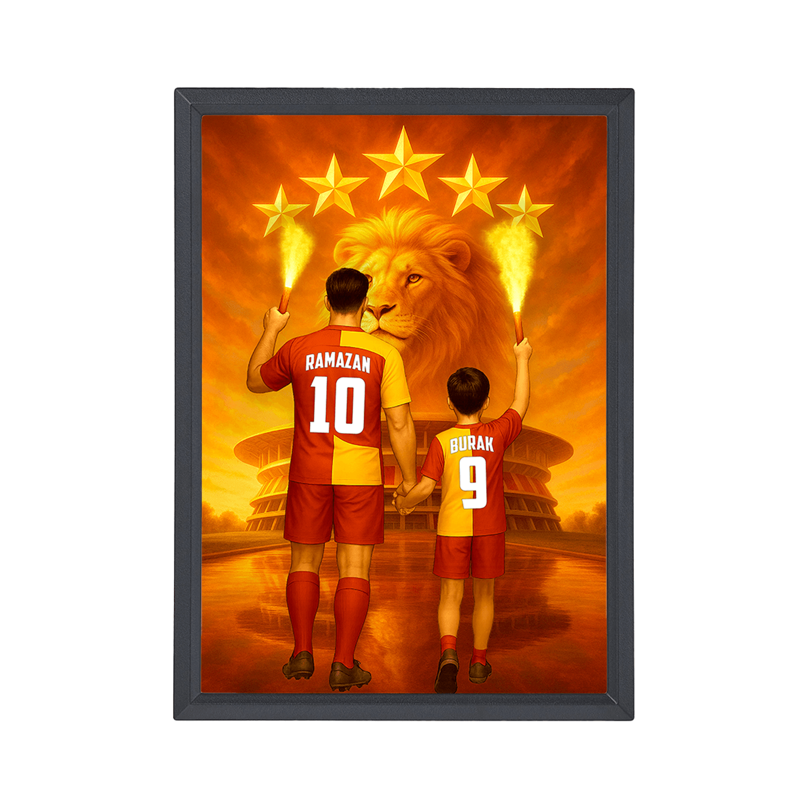 Sarı Kırmızılı Poster Tablo