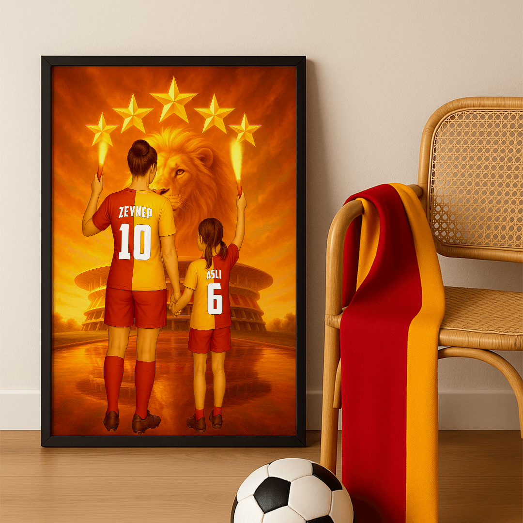 Sarı Kırmızılı Poster Tablo
