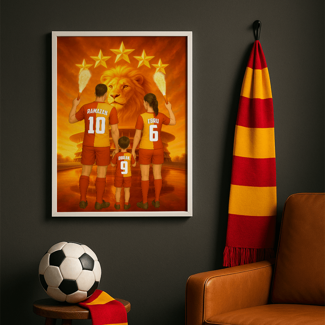 Sarı Kırmızılı Poster Tablo