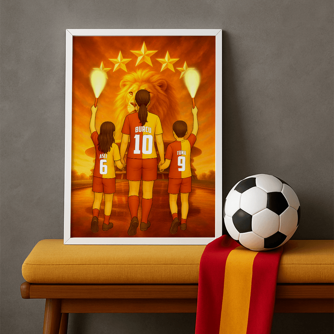 Sarı Kırmızılı Poster Tablo
