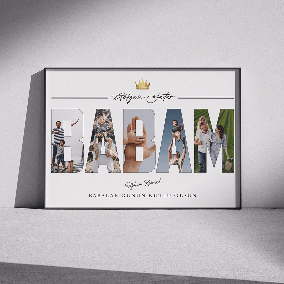 Babalar Günü Hediyesi Fotoğraf Baskılı Poster Tablo
