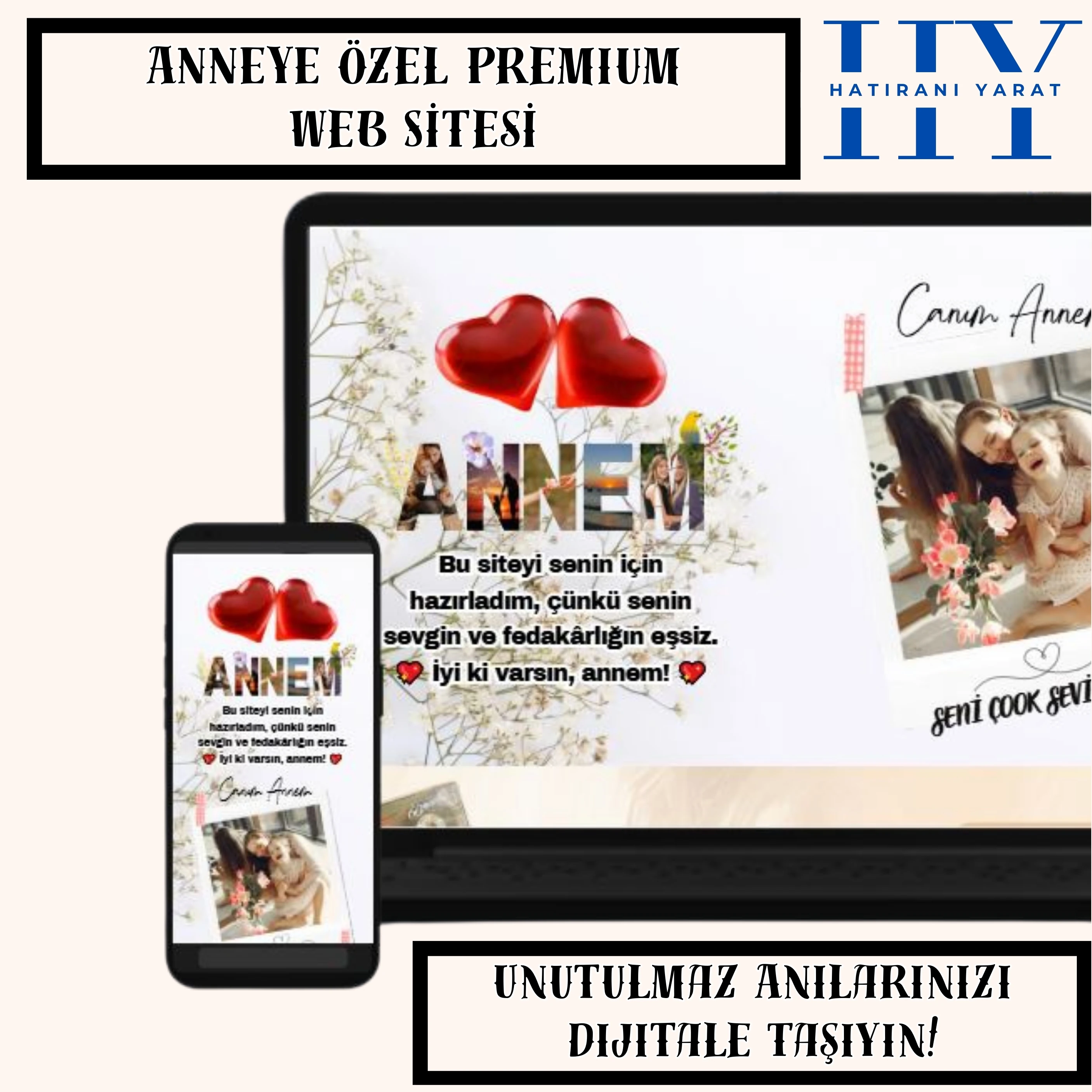 Anneye Özel Web Sitesi Tasarımı (Premium) main variant image