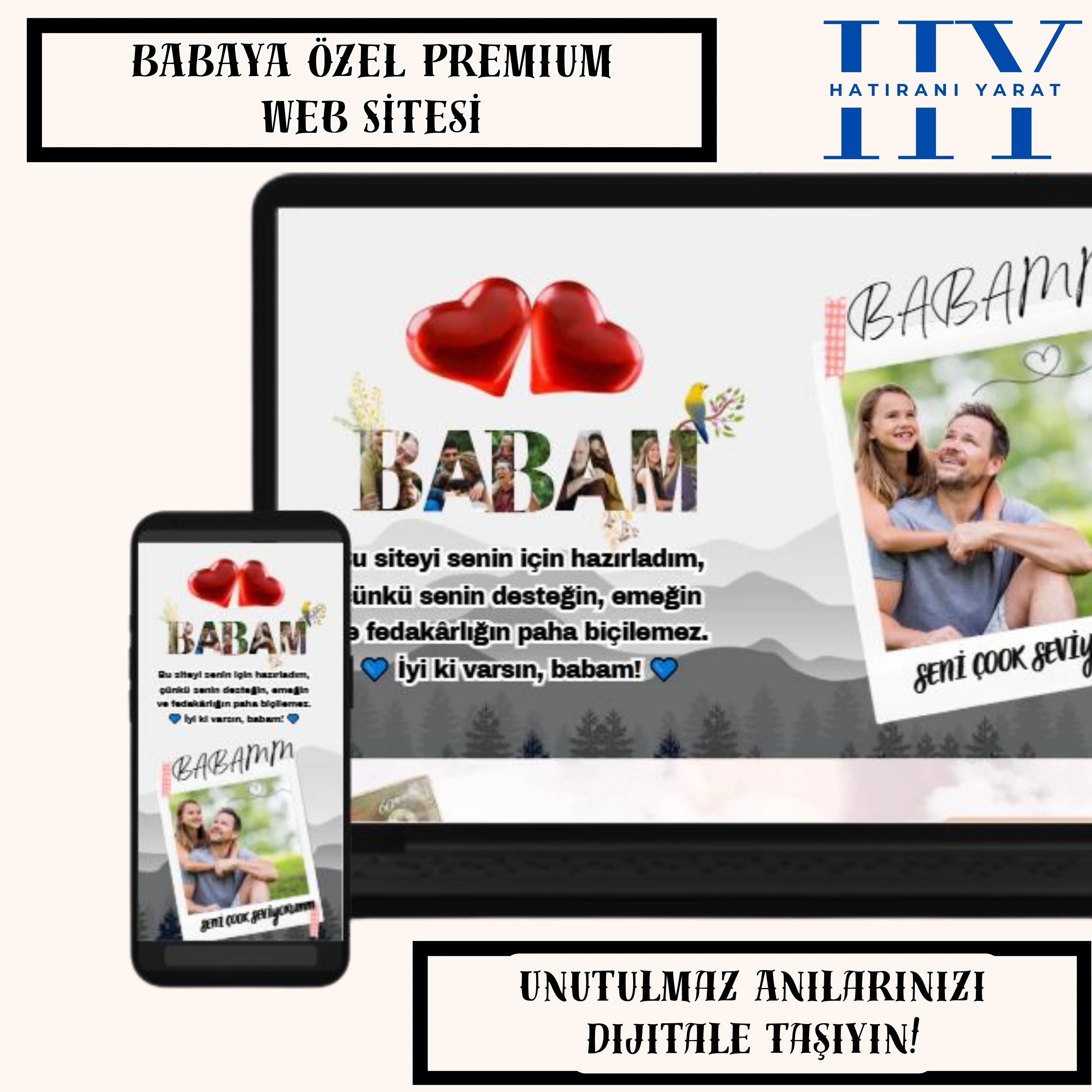 Babaya Özel Web Sitesi Tasarımı (Premium) main variant image