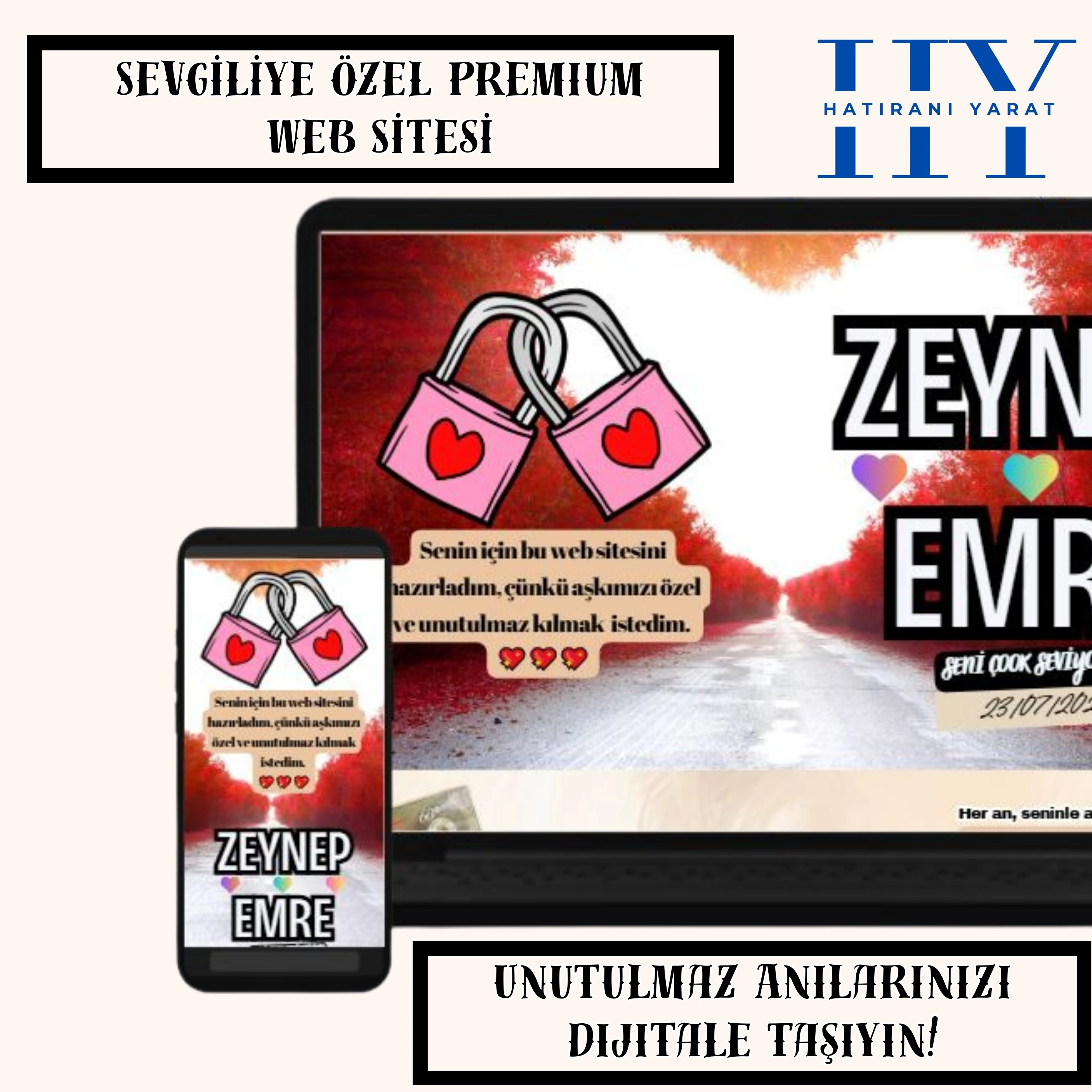 Sevgiliye Özel İnternet Sitesi Yaptır (Premium) main variant image