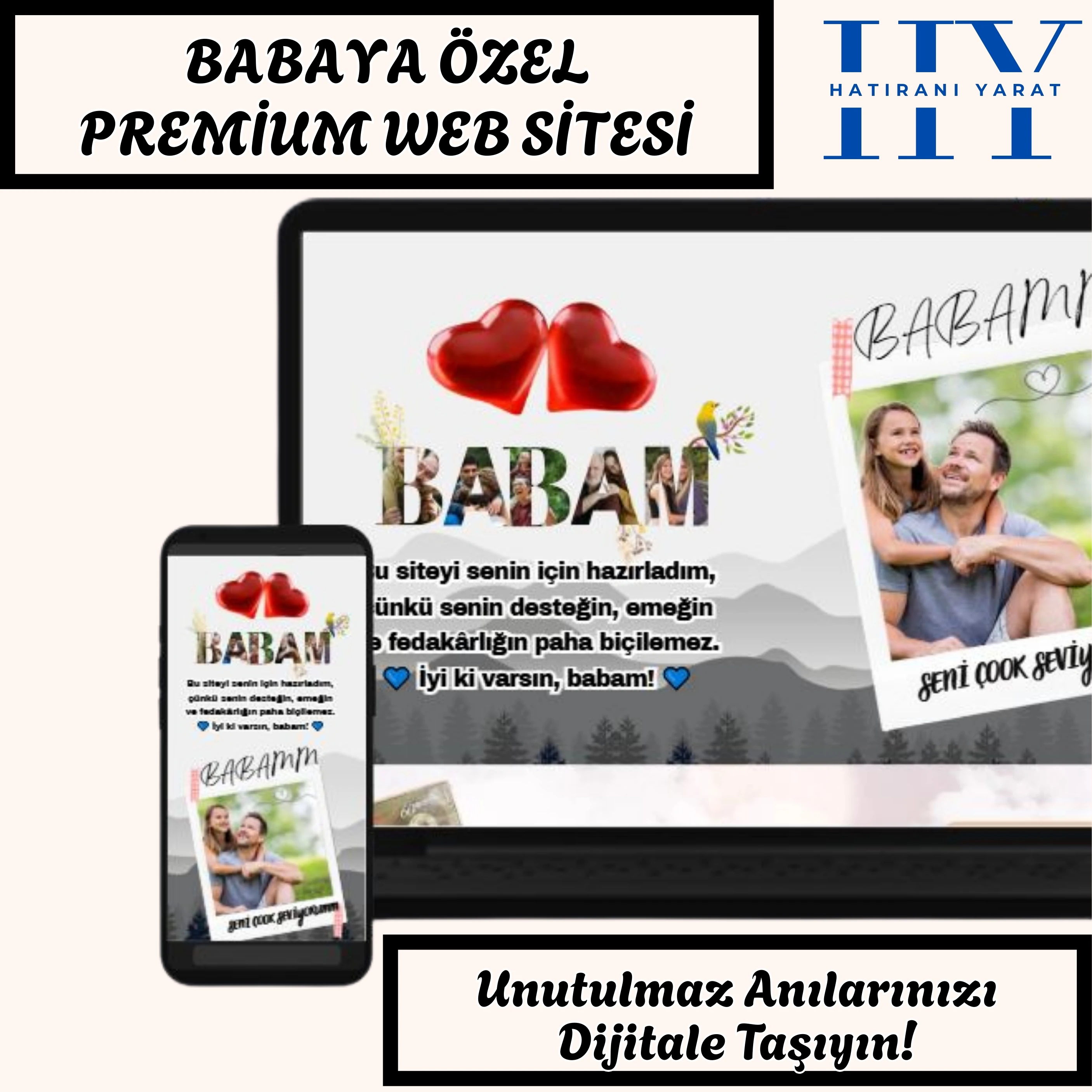 Babaya Özel Web Sitesi Tasarımı (Premium) main variant image