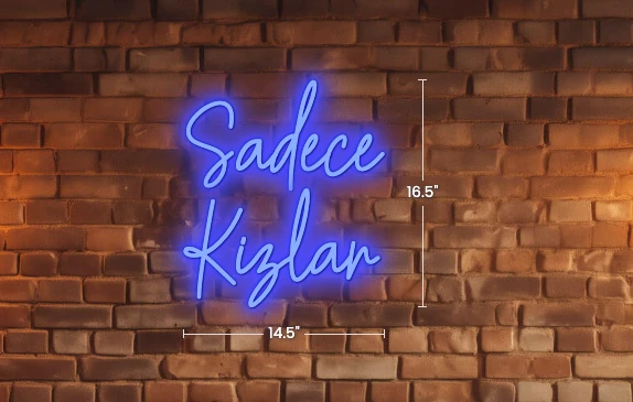 SADECE KIZLAR NEON TABELA