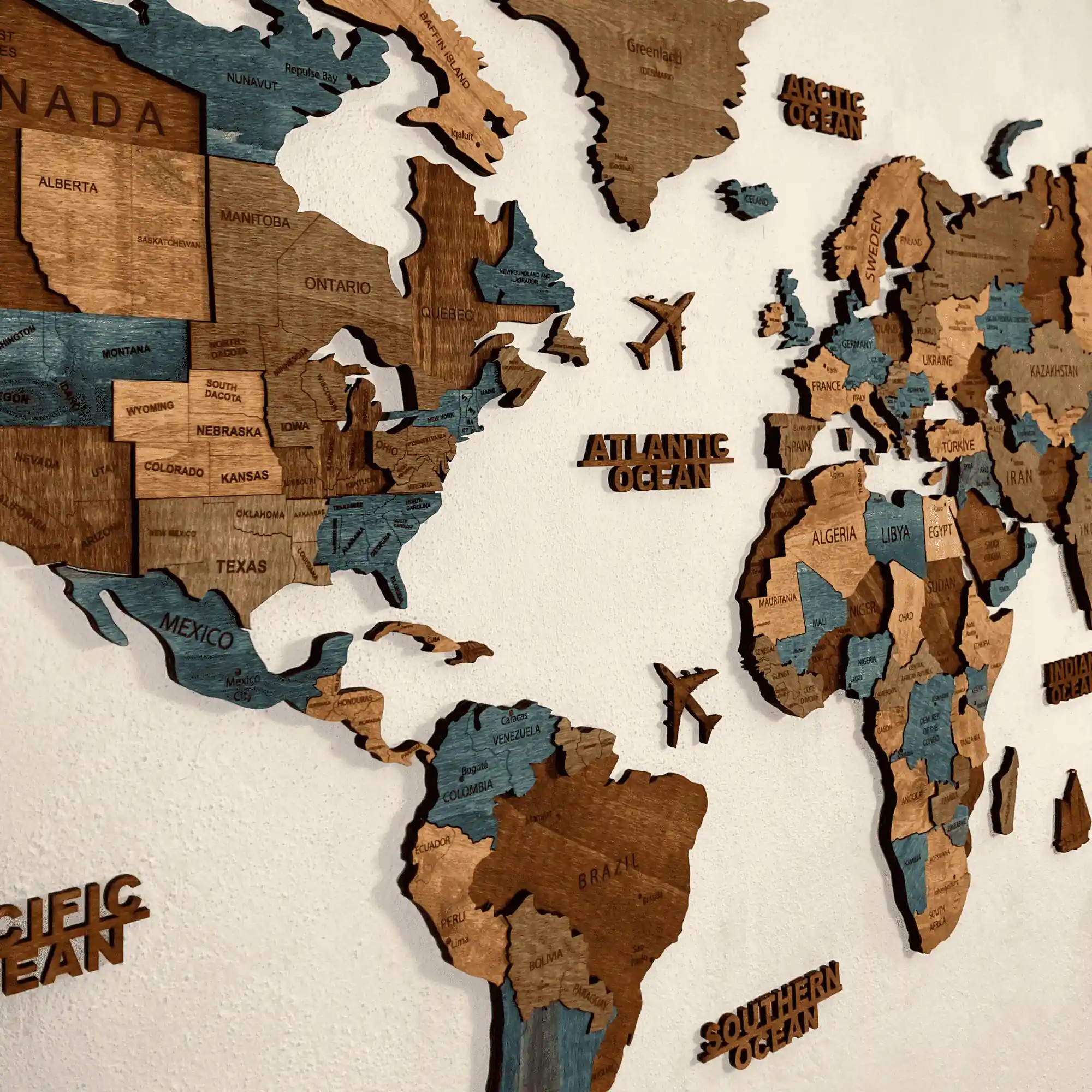 Shade Ahşap Dünya Haritası