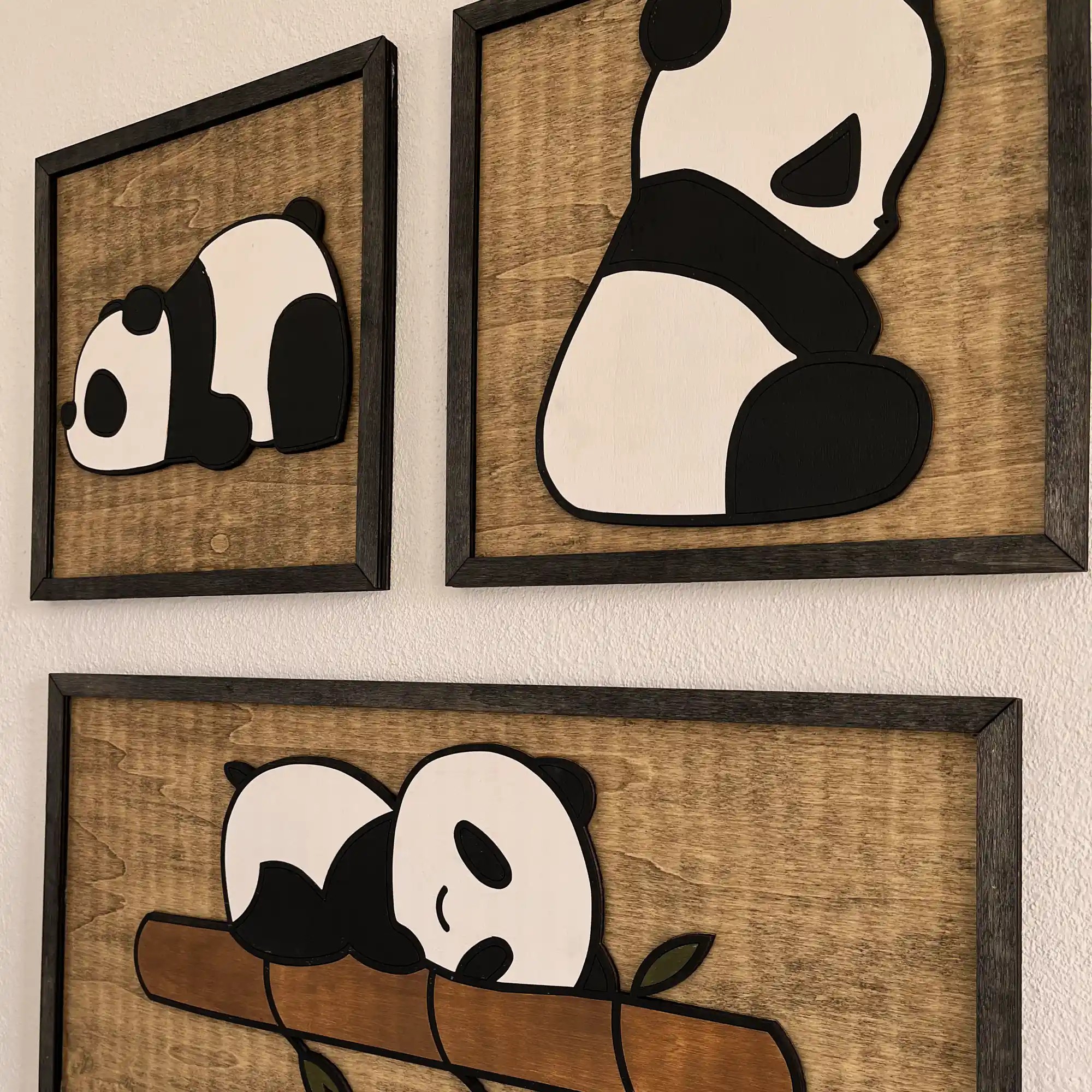 Sevimli Pandalar Tablo Seti