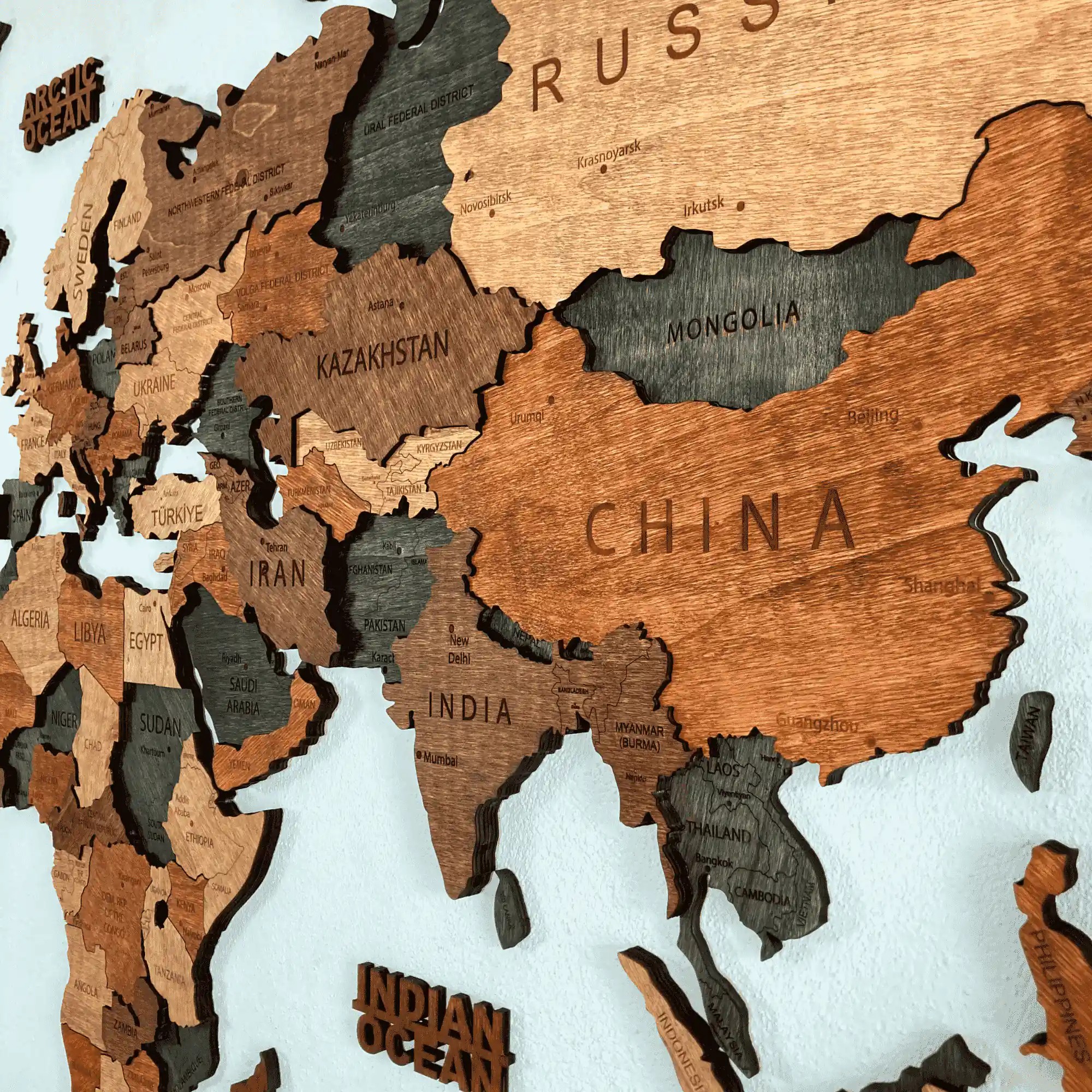Bunn Ahşap Dünya Haritası