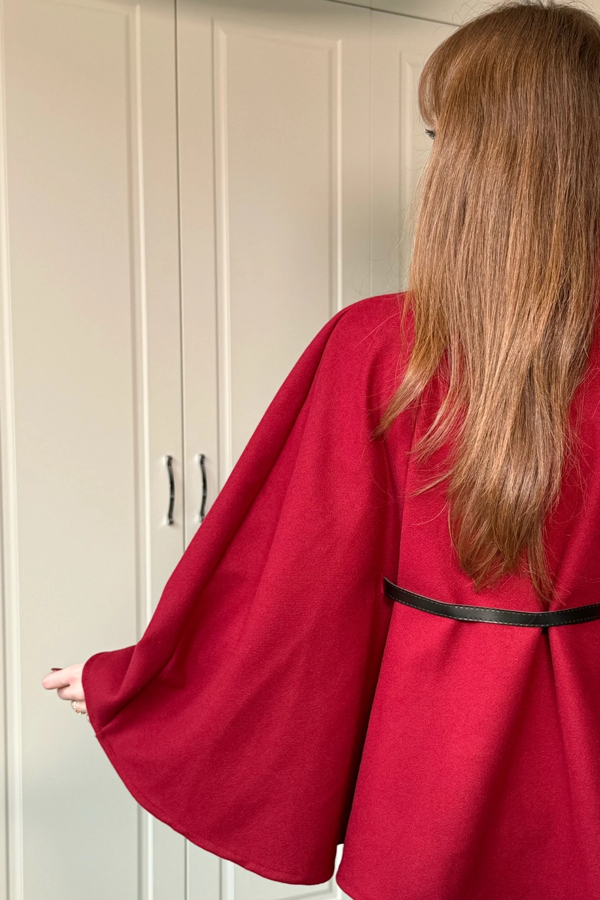 Gold Düğmeli Önü Biyeli Kemeri Çıkarılabilir Panço