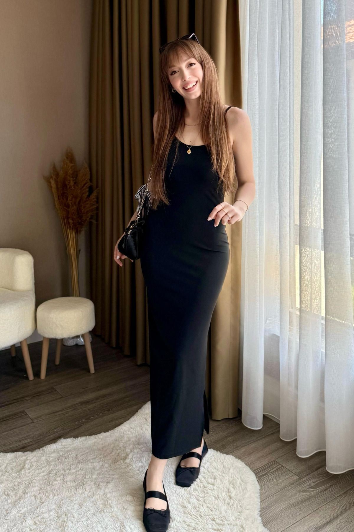 Askılı Modal Elbise