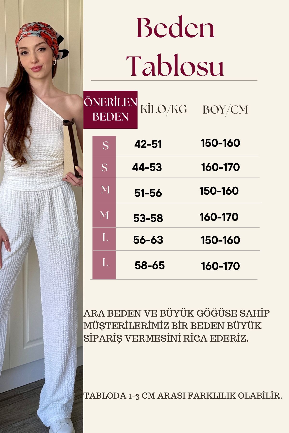 Gofre Kumaş Tek Omuzlu Takım