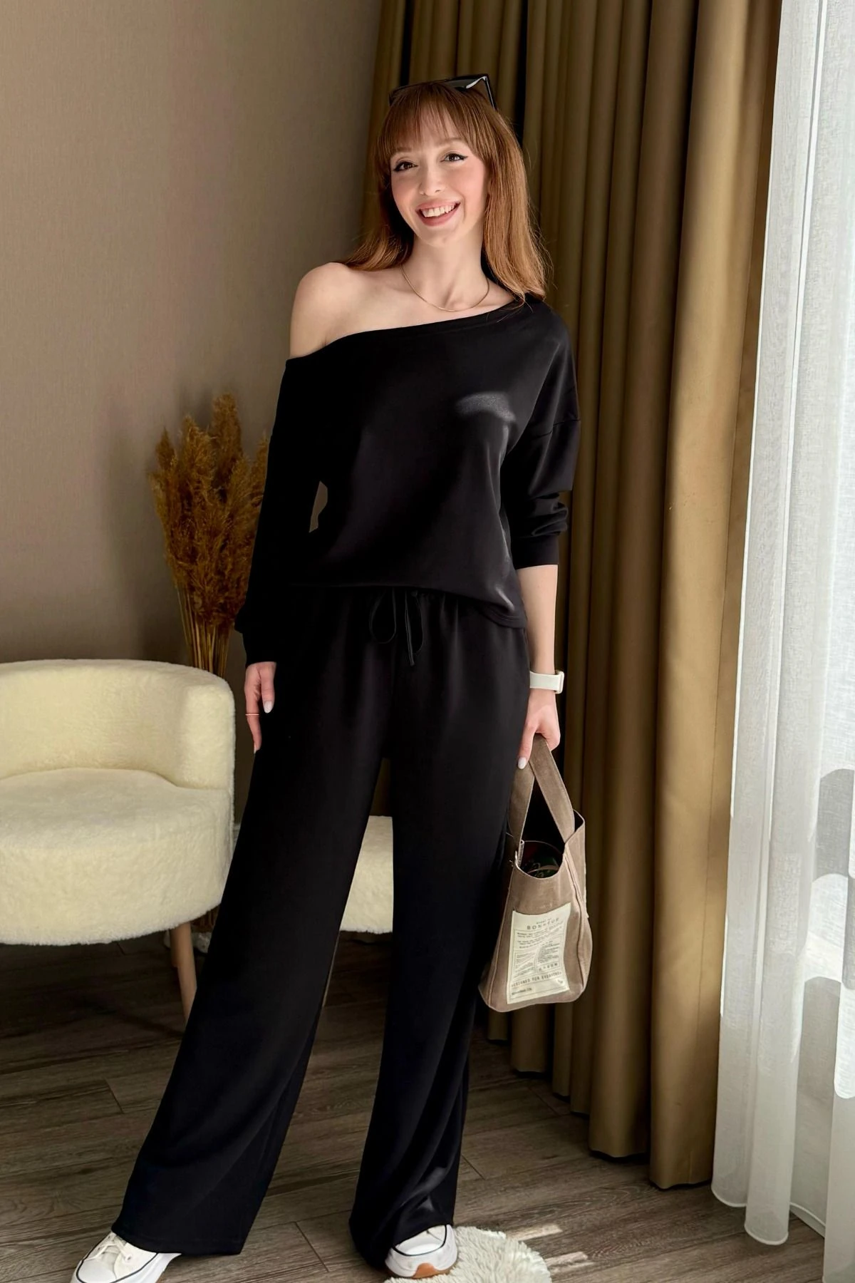 Düşük Omuz Modal Eşofman Takımı