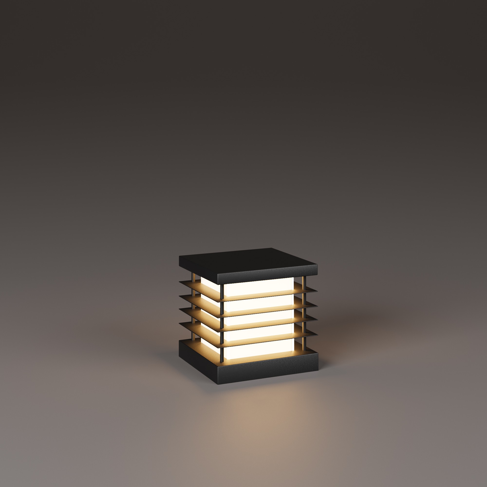 Lumex Serisi Izgaralı Alüminyum Set Üstü Aydınlatma - 24 x 24 x 30 CM