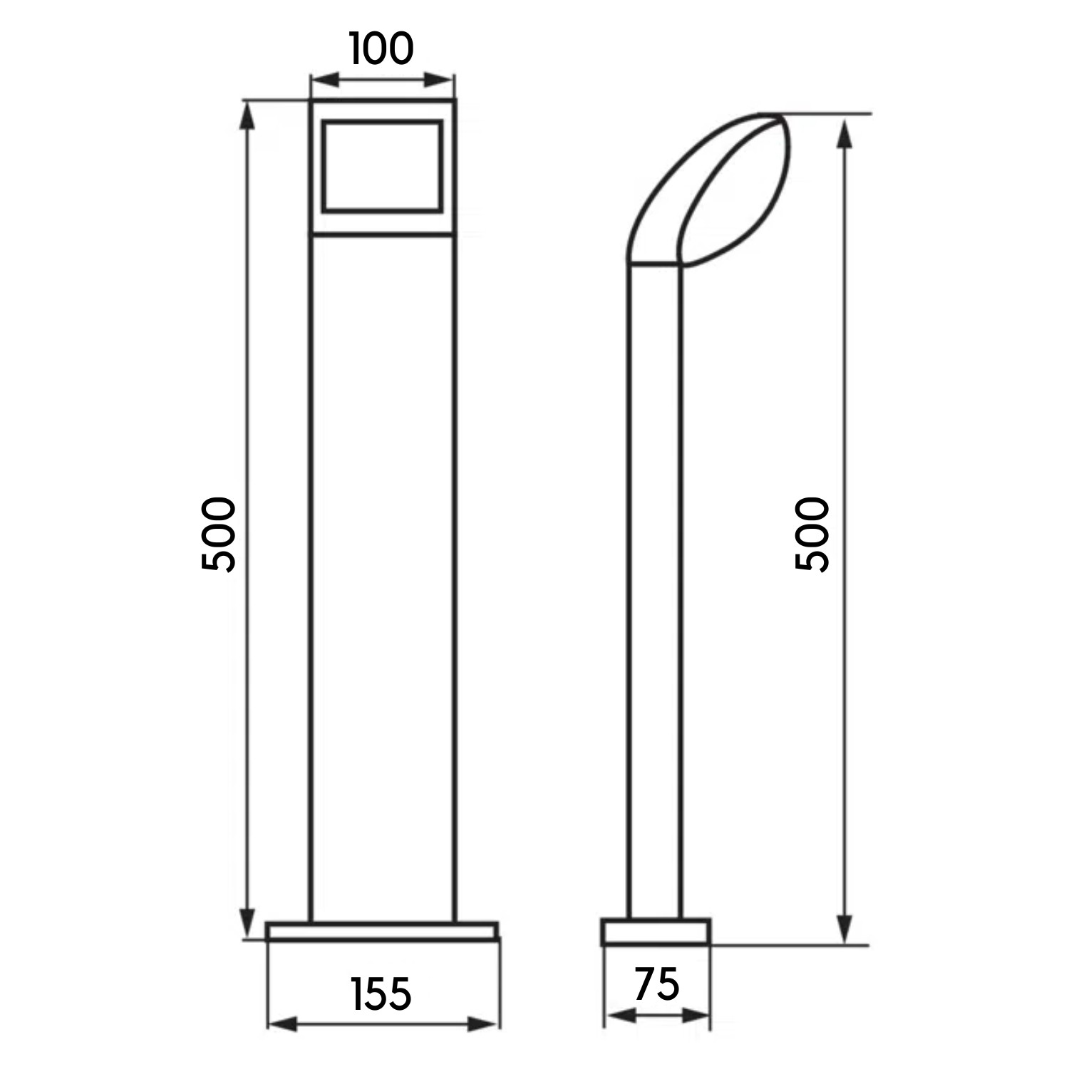 Lenora Alüminyum Led Bahçe Aydınlatma Bollard