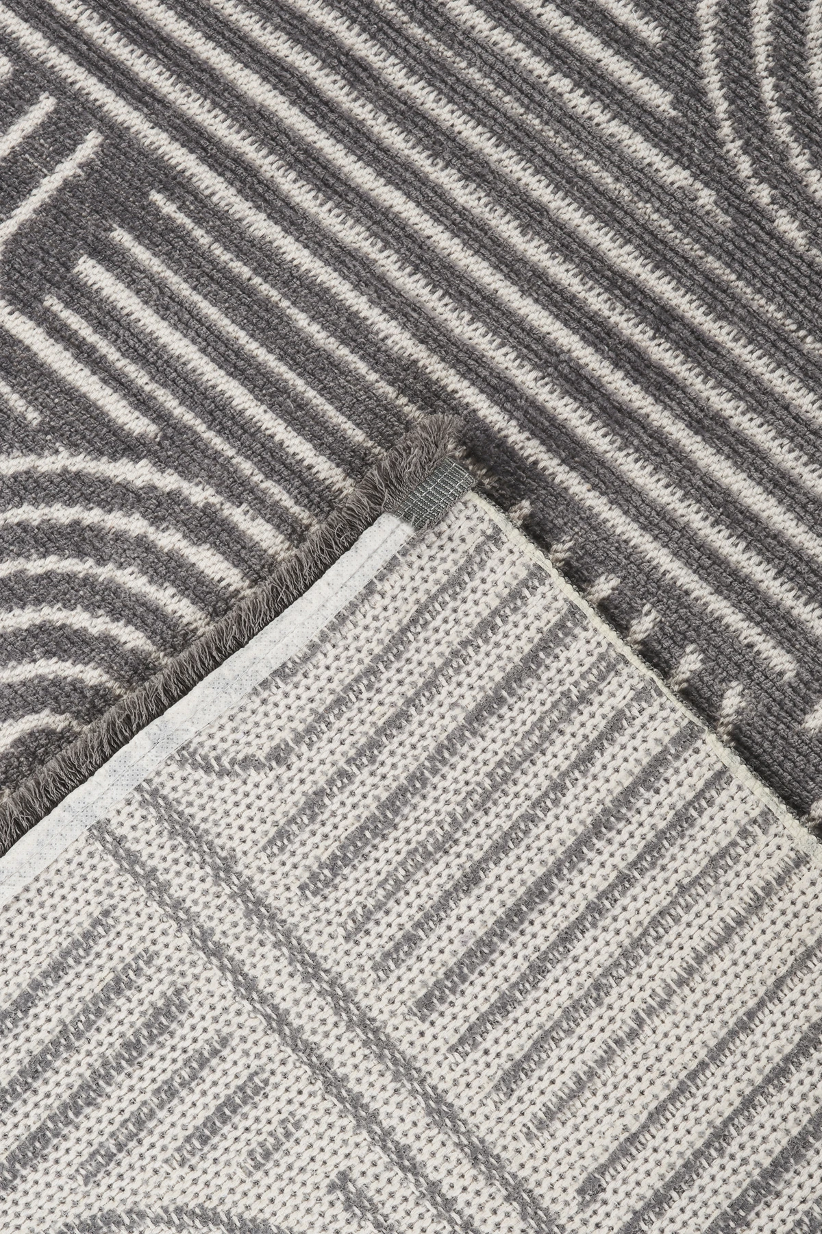 Kaydırmaz Bohem Kilim Makinada Yıkanabilir İnce Yumuşak Salon Koridor Mutfak Banyo Halısı - Antrasit