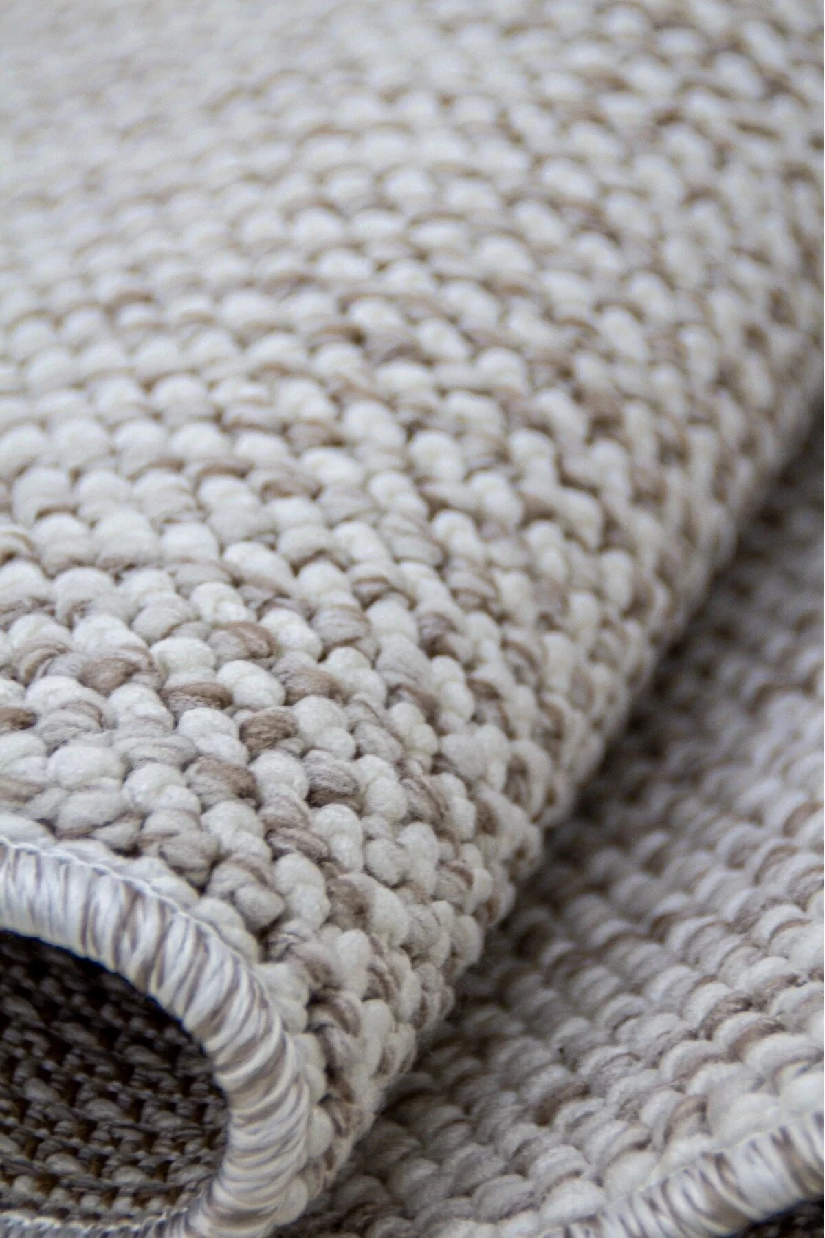 Natural Düz İskandinav Bukleli Yumuşak Dokulu Modern Salon Koridor Mutfak Çocuk Halısı - Bej-Beyaz