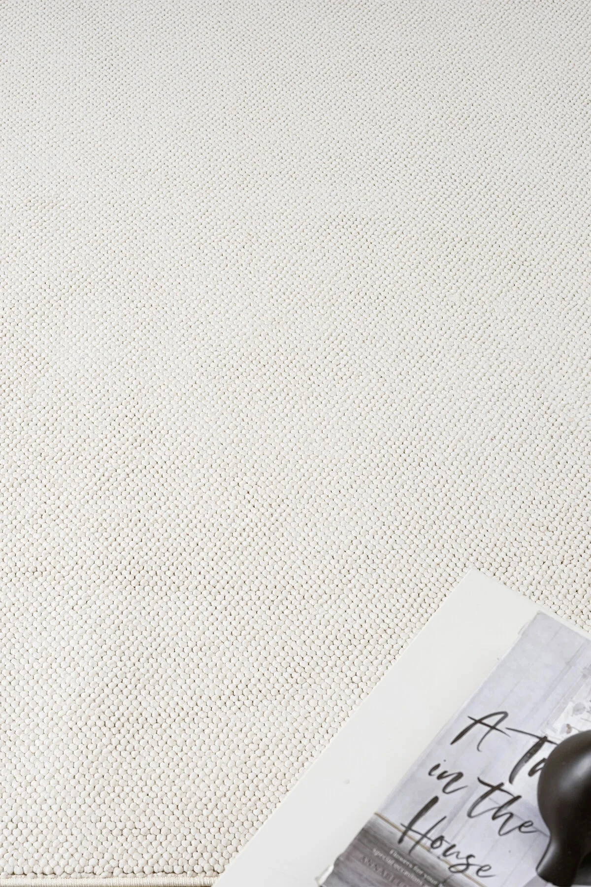 Natural Düz İskandinav Bukleli Yumuşak Dokulu Modern Salon Koridor Mutfak Çocuk Halısı - Beyaz