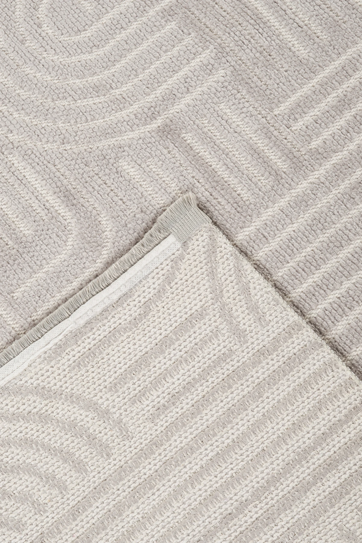 Kaydırmaz Bohem Kilim Makinada Yıkanabilir İnce Yumuşak Salon Koridor Mutfak Banyo Halısı - Gri