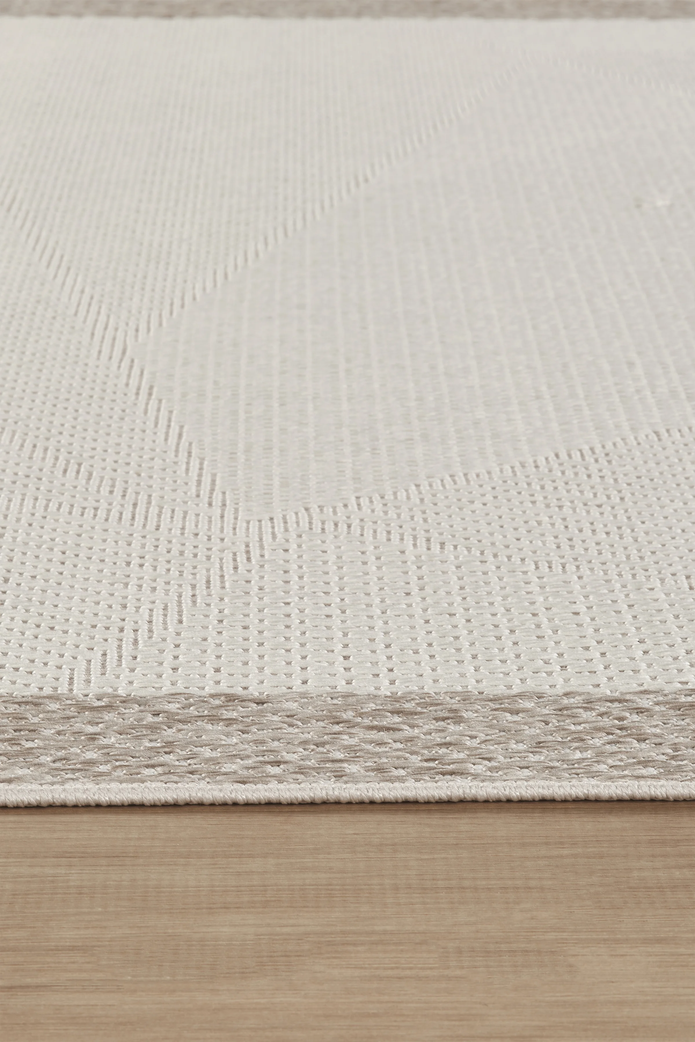 Jüt Sisal Halı Yolluk – Leke Tutmaz, Kaymaz Tabanlı, Bordürlü Mutfak ve Koridor Halısı - Krem-Bej