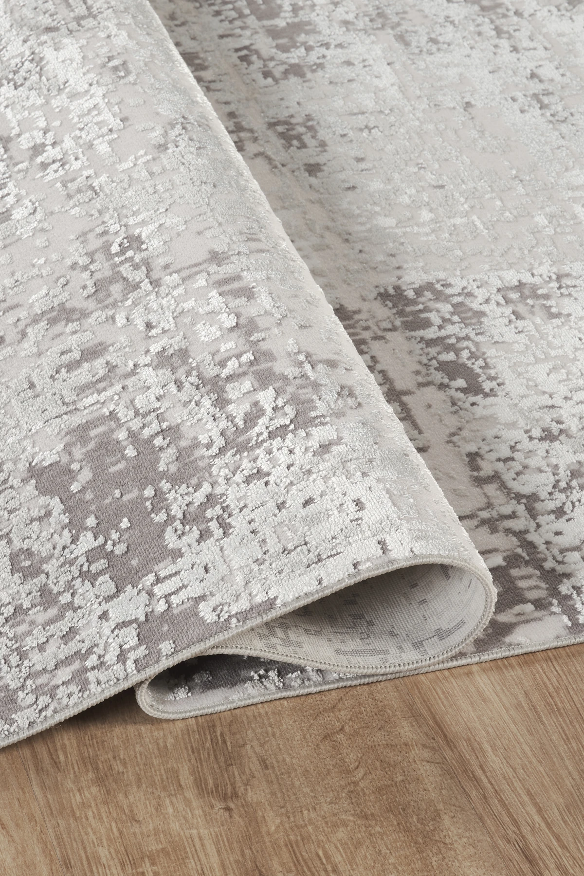 Sade Modern Desenli, Yıkanabilir, Anti-Bakteriyel Halı Yolluk Salon Koridor Paspas Halısı - Gri